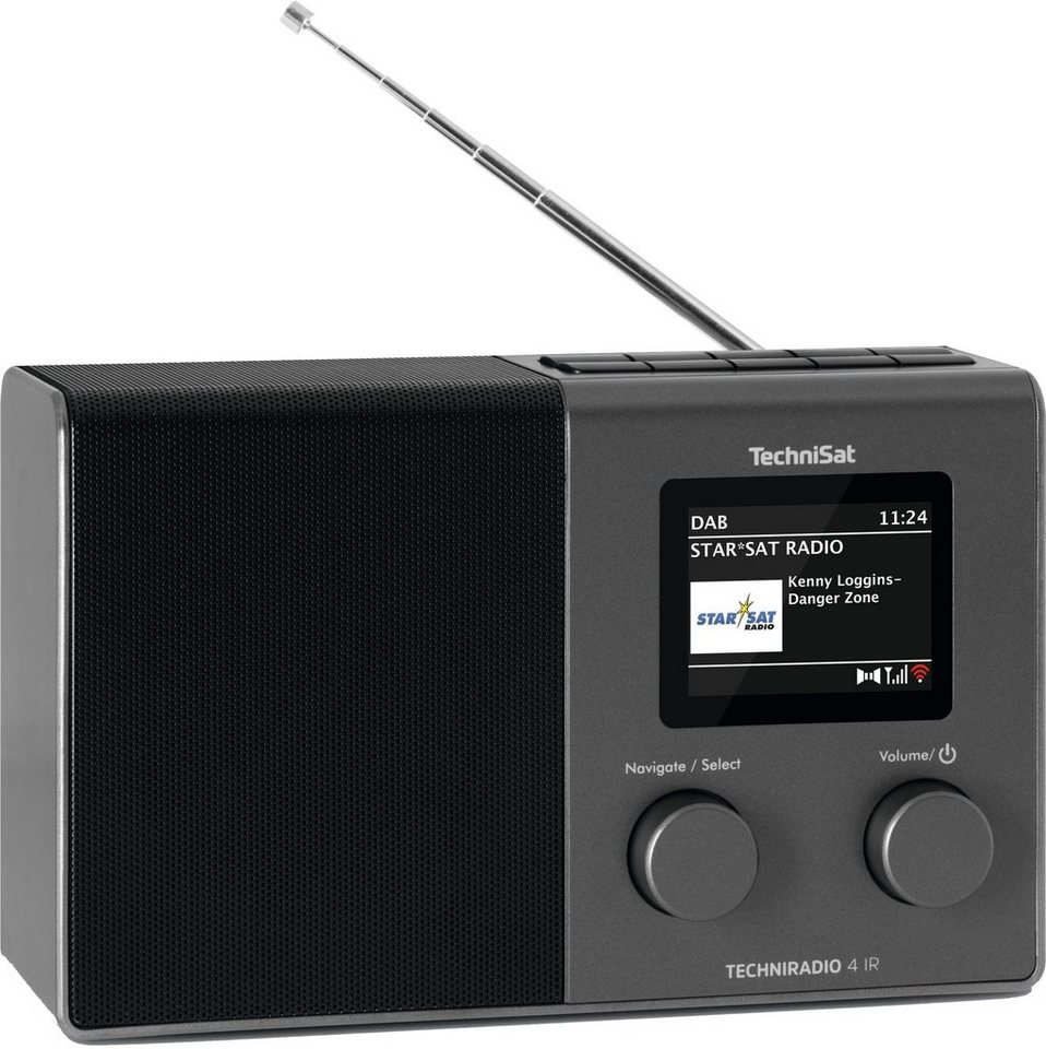 TechniSat TECHNIRADIO 4 IR kompaktes Internet-Radio (Digitalradio (DAB),  Internetradio, UKW mit RDS, 3 W), Favoritenspeicher (40 für DAB+, 40 für UKW  und 40 für Internetradio)