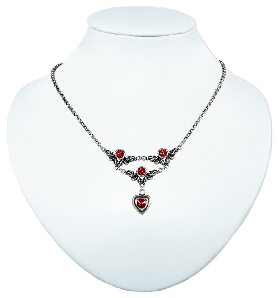 LUISIA® Kette mit Anhänger Halskette "Isabel" mit Herz und Kristallen von S günstig online kaufen