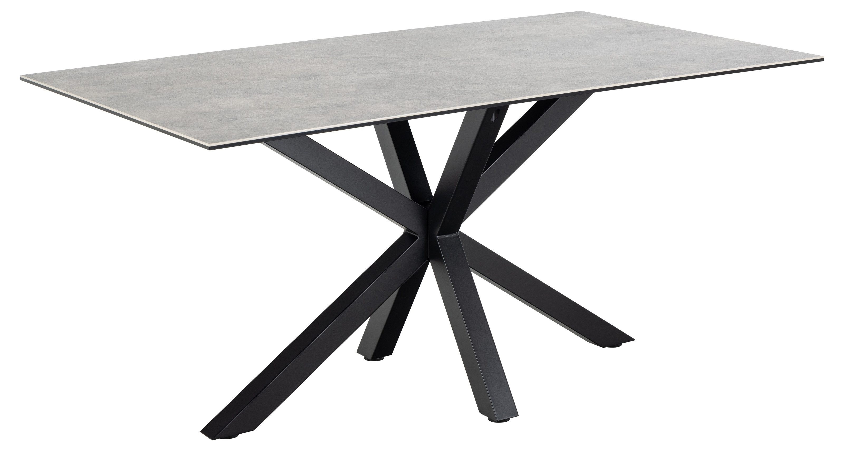 freiraum Esstisch Heaven, in Grau, Glas-Keramik,Stahl - 160x75,5x90cm (BxHxT)