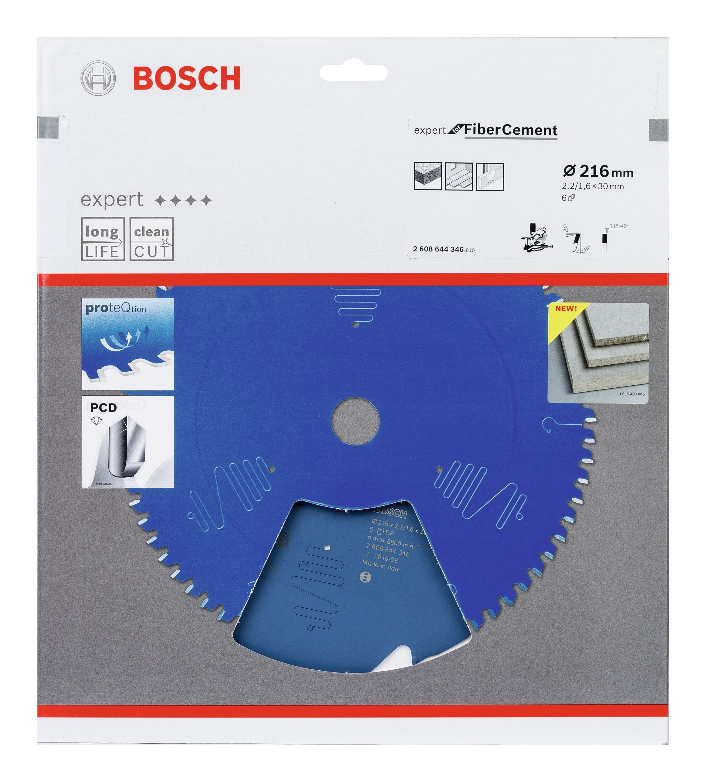 BOSCH Kreissägeblatt 30 x 216 2,2 - Fibre Cement For 6Z, x mm Expert