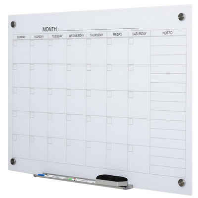 Vinsetto Magnettafel »Kalendertafel«, (Set, 1-tlg., 1 x Kalendertafel), Memoboard, aus Glas
