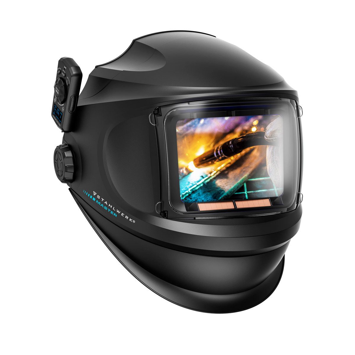 STAHLWERK Schweißhelm Automatik-Schweißhelm MASTER 3-in-1 mit (Set, 1-tlg., Set), True-Colour-Echtfarbwiedergabe
