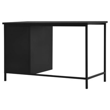 furnicato Schreibtisch Schubladen Industriell Schwarz 120x55x75cm Stahl