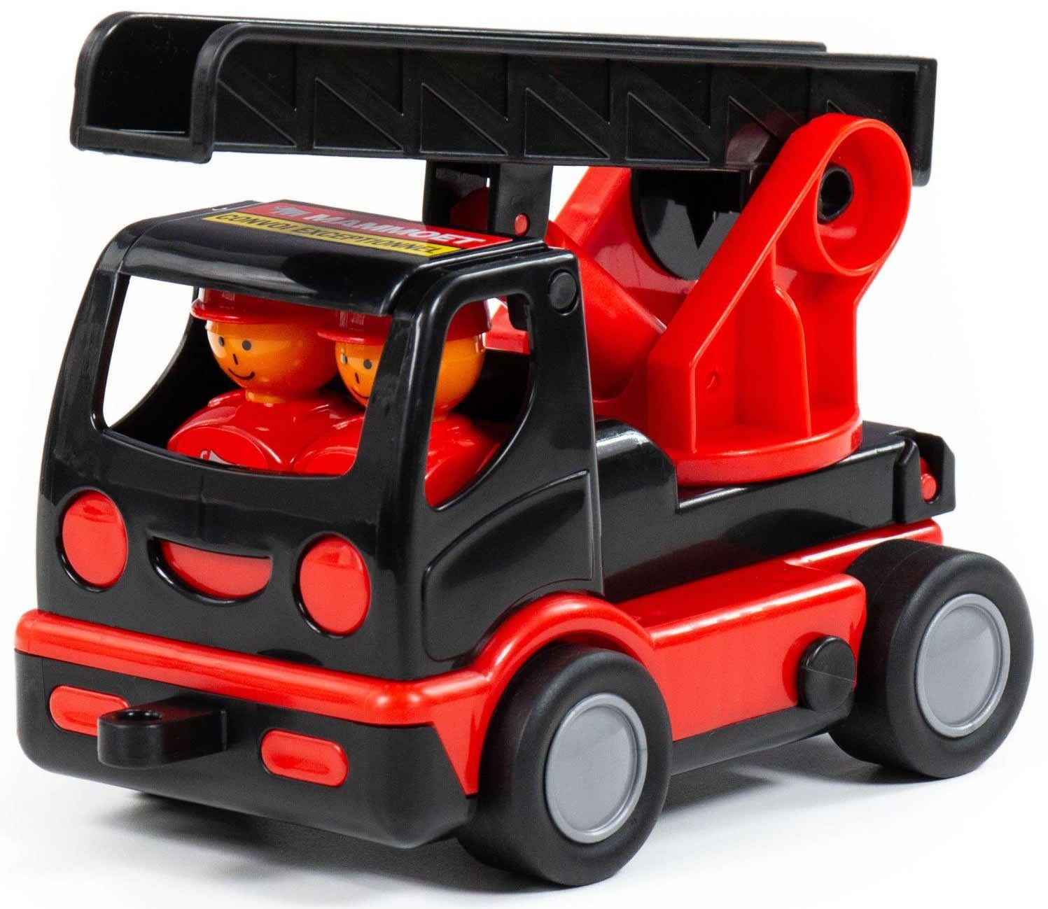 Polesie Spielzeug-Feuerwehr MAMMOET Drehleiter My first Truck mit Figuren Feuerwehr Fahrzeug LKW