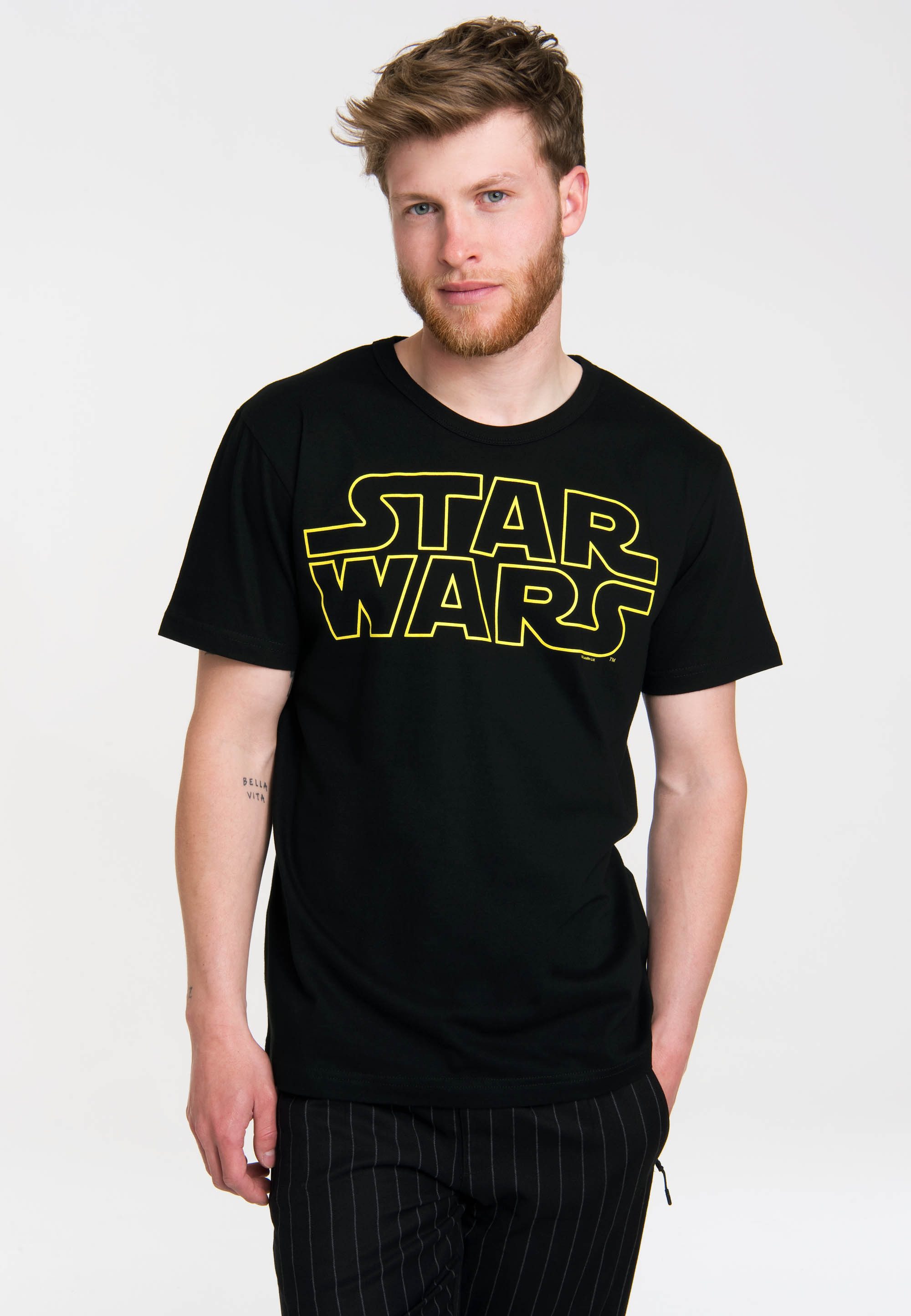LOGOSHIRT T-Shirt Krieg der Sterne - Logo mit Star Wars-Schriftzug