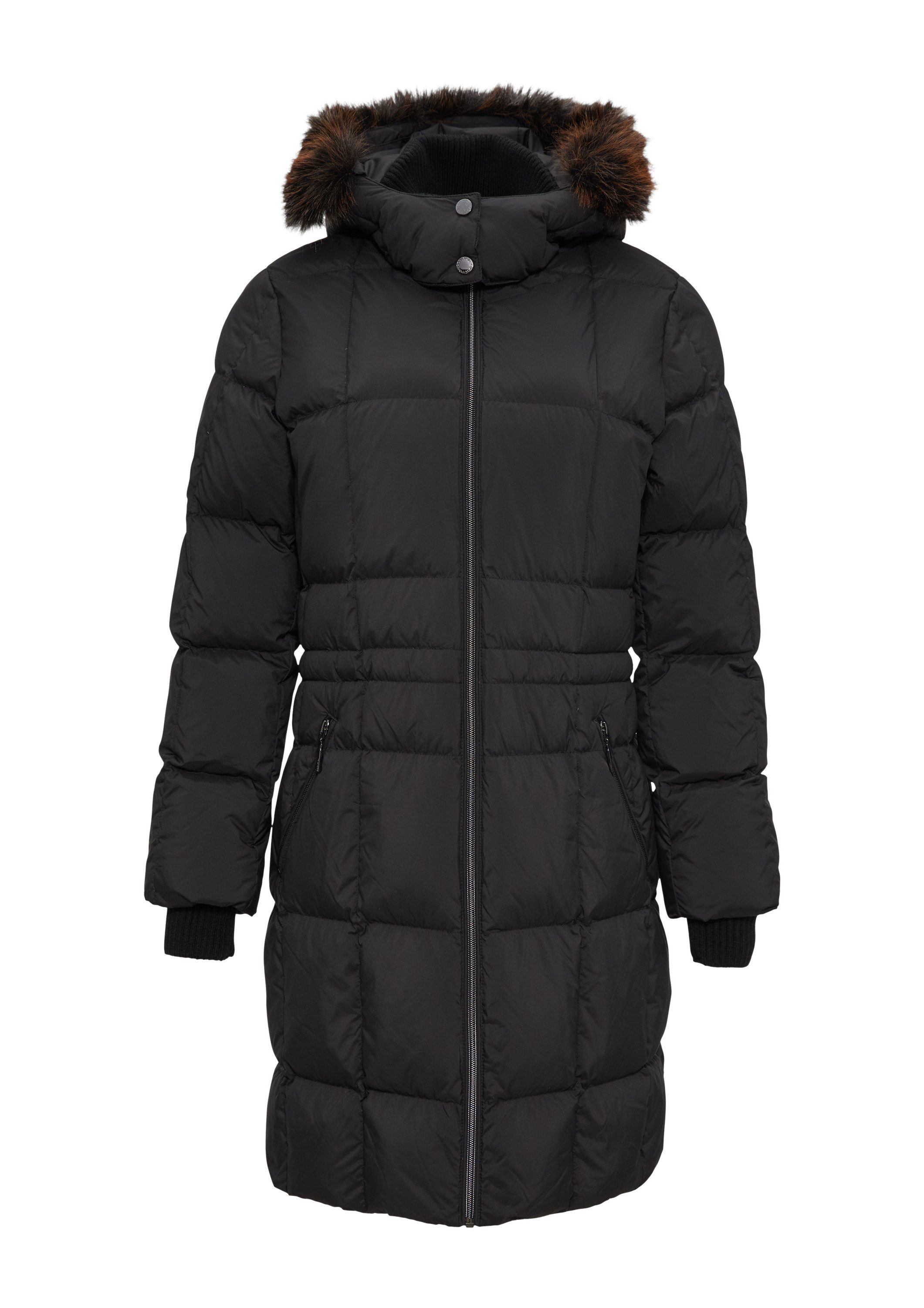 comma Winterjacke Outdoor-Jacke Daunenparka mit abnehmbarem Kunstfell günstig online kaufen