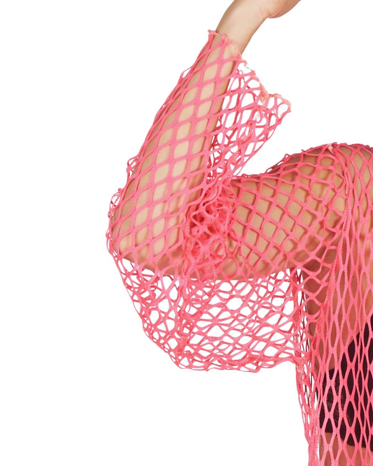 Das Kostümland Kostüm Neon Netz Shirt, Pink - Rave Rocker Disco Party K günstig online kaufen