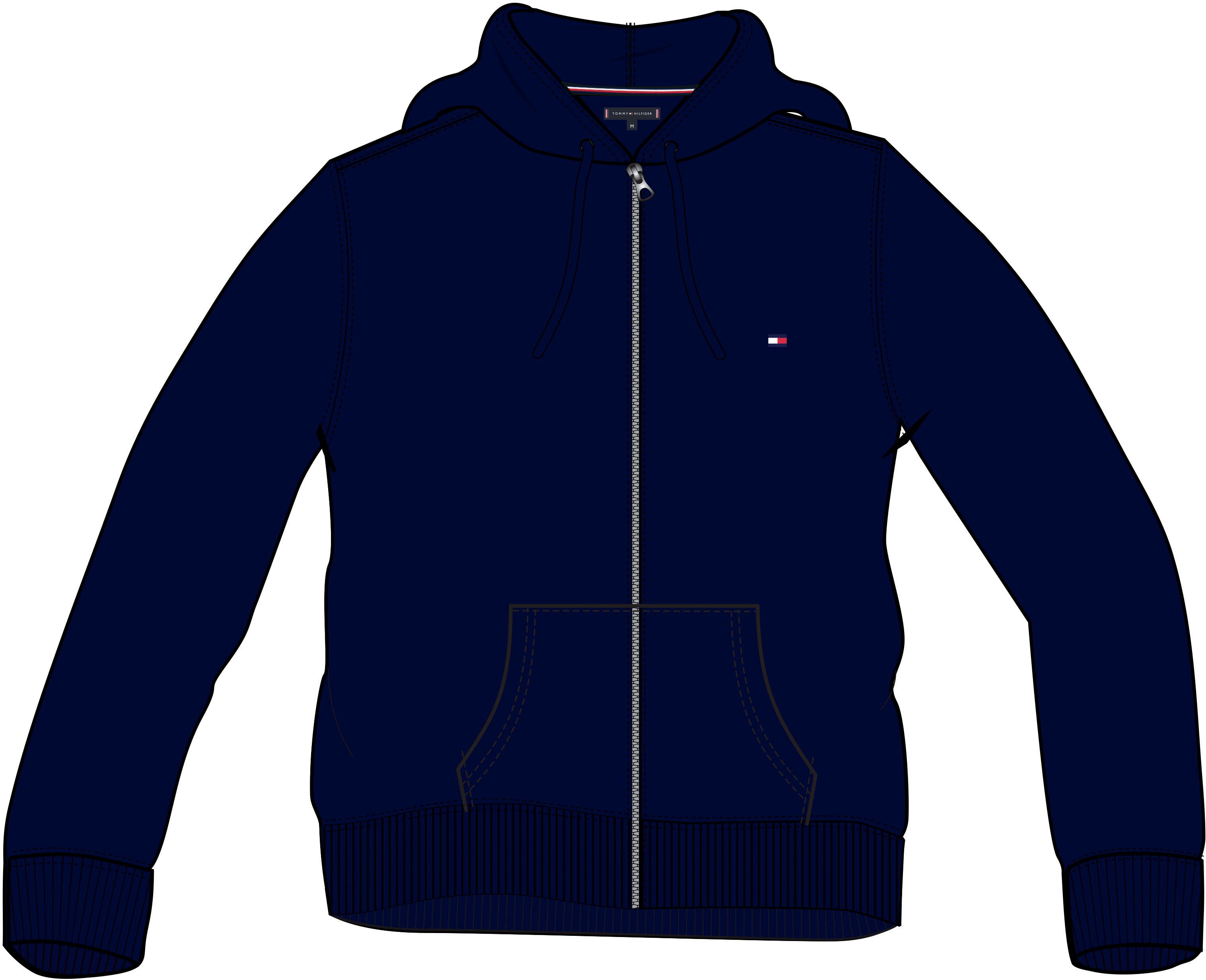 tommy hilfiger core cotton zip hoodie