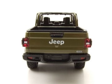 Motormax Modellauto Jeep Gladiator Overland Pick Up Softtop offen 2021 oliv grün Modellaut, Maßstab 1:27