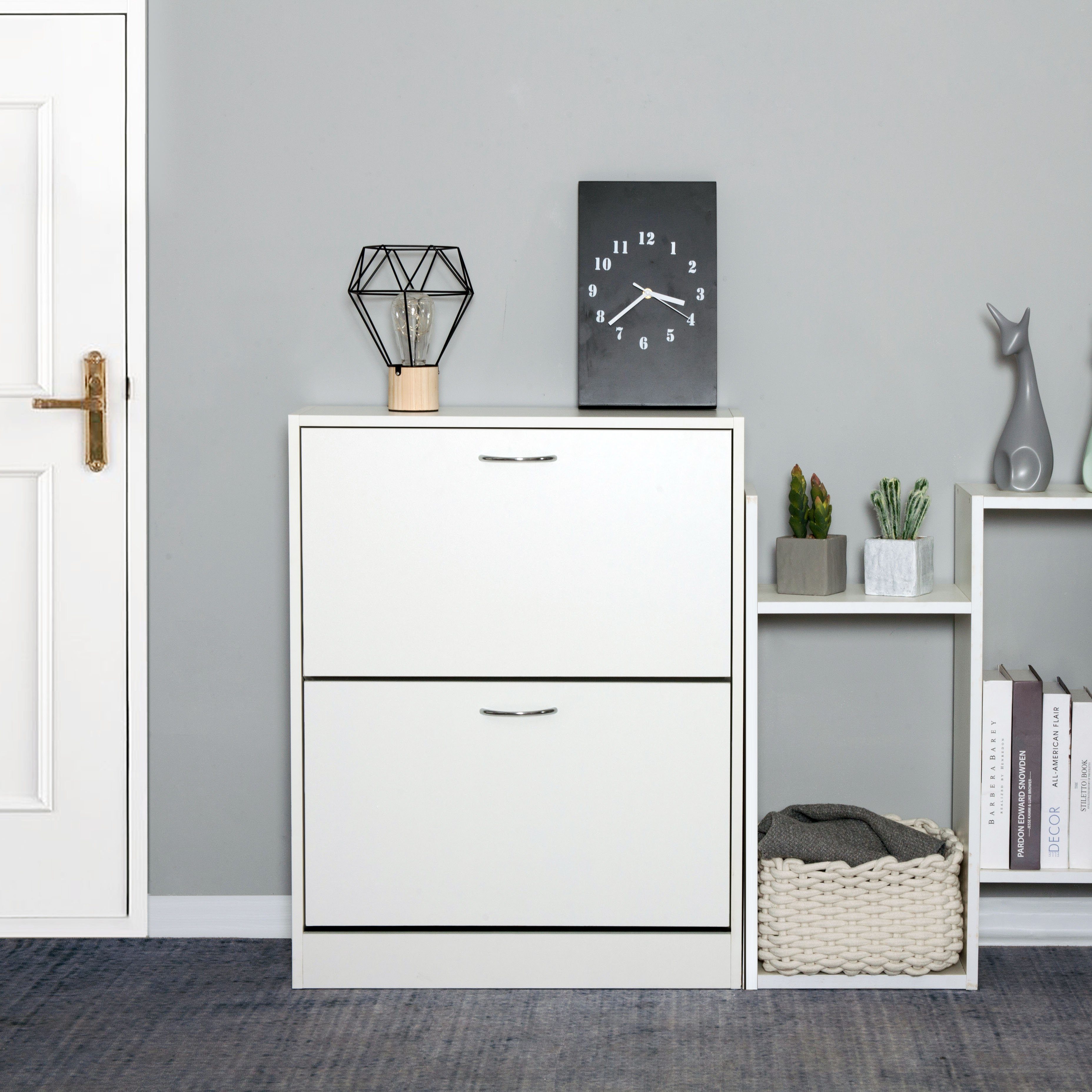 Mondeer Schuhschrank Schuhkommode mit 2 Schublade, Verstellbar mit Stauraum günstig online kaufen