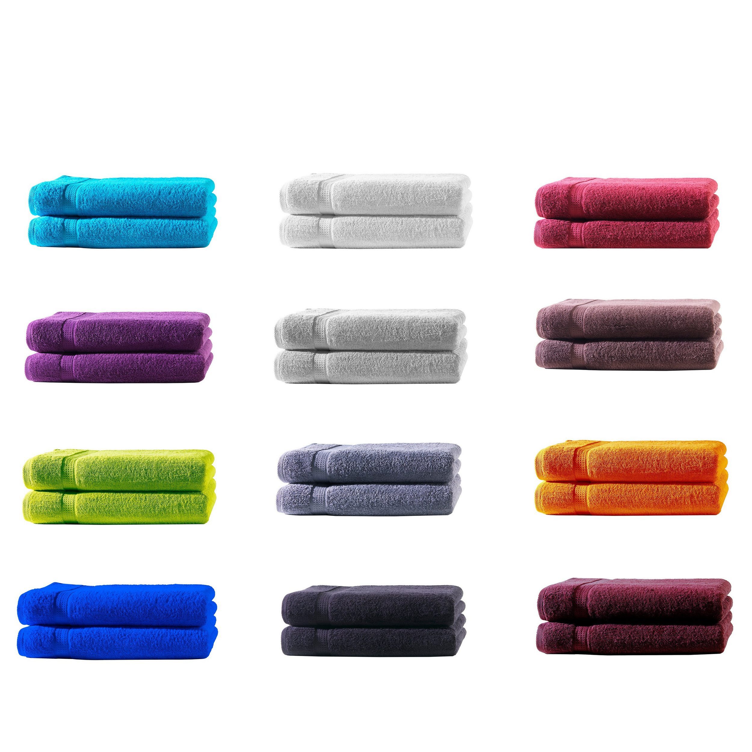 DDOnlineShop Handtuch Set Handtücher Gästetücher, Seiftücher 4 Stück Set 50x100 cm, 100%Baumwolle, (Spar-Set, 4-St), Premium Qualität 500 g/m²