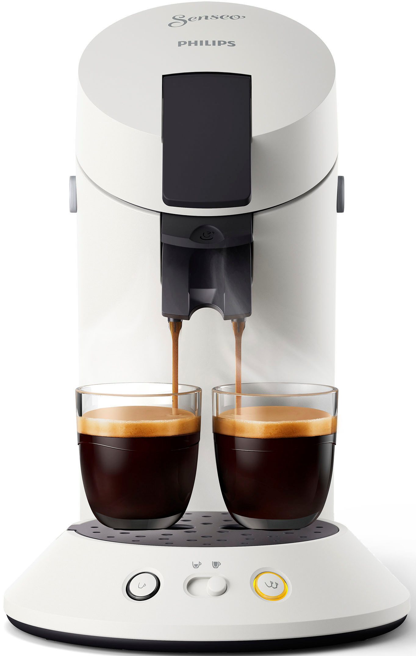 Philips Senseo Kaffeepadmaschine Original Plus CSA210/10, mit zwei Kaffee-Einstellungen, aus 28% rec. Plastik