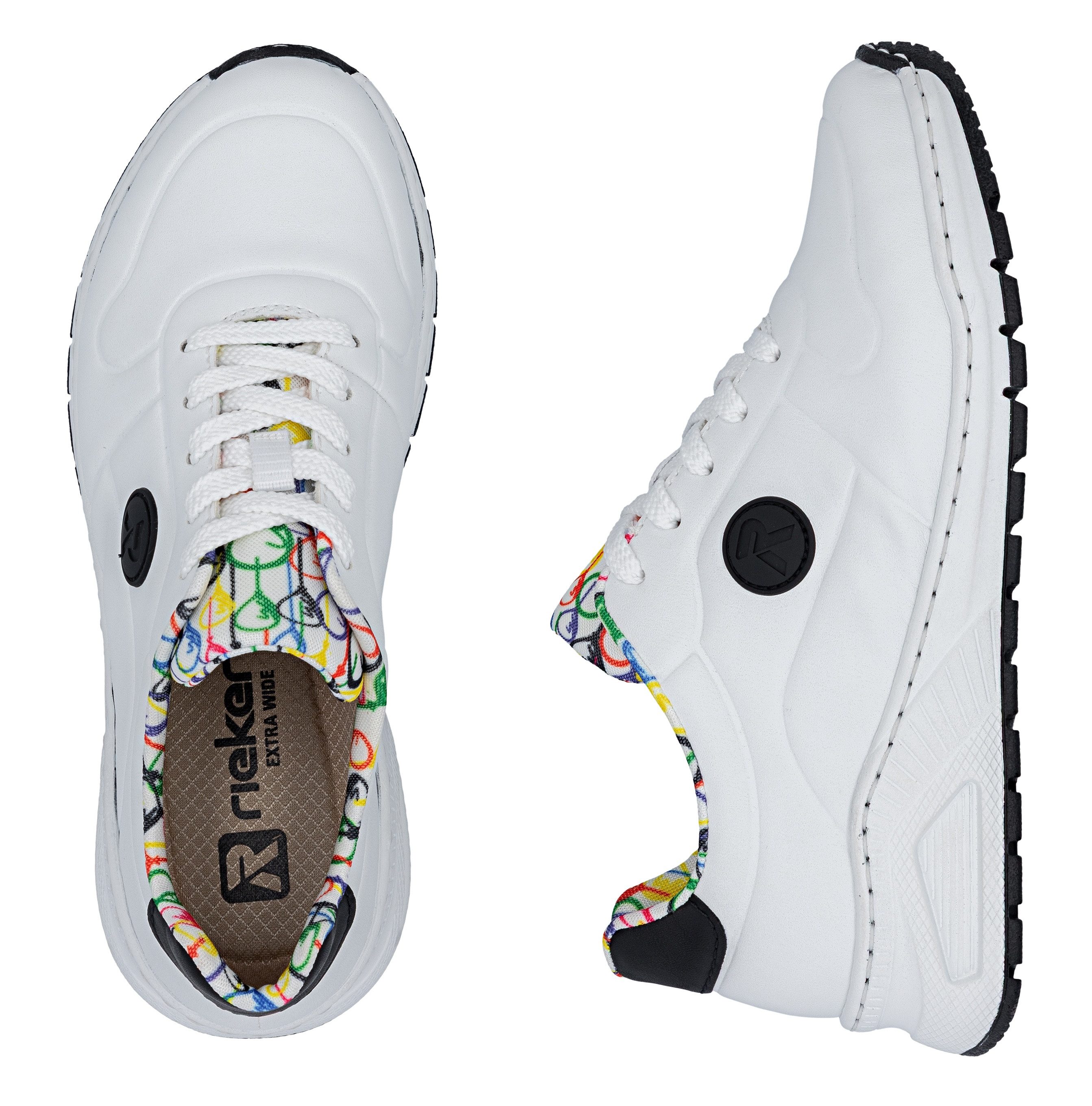 Rieker Sneaker mit MemoSoft-Innensohle, Freizeitschuh, Halbschuh, Schnürschuh