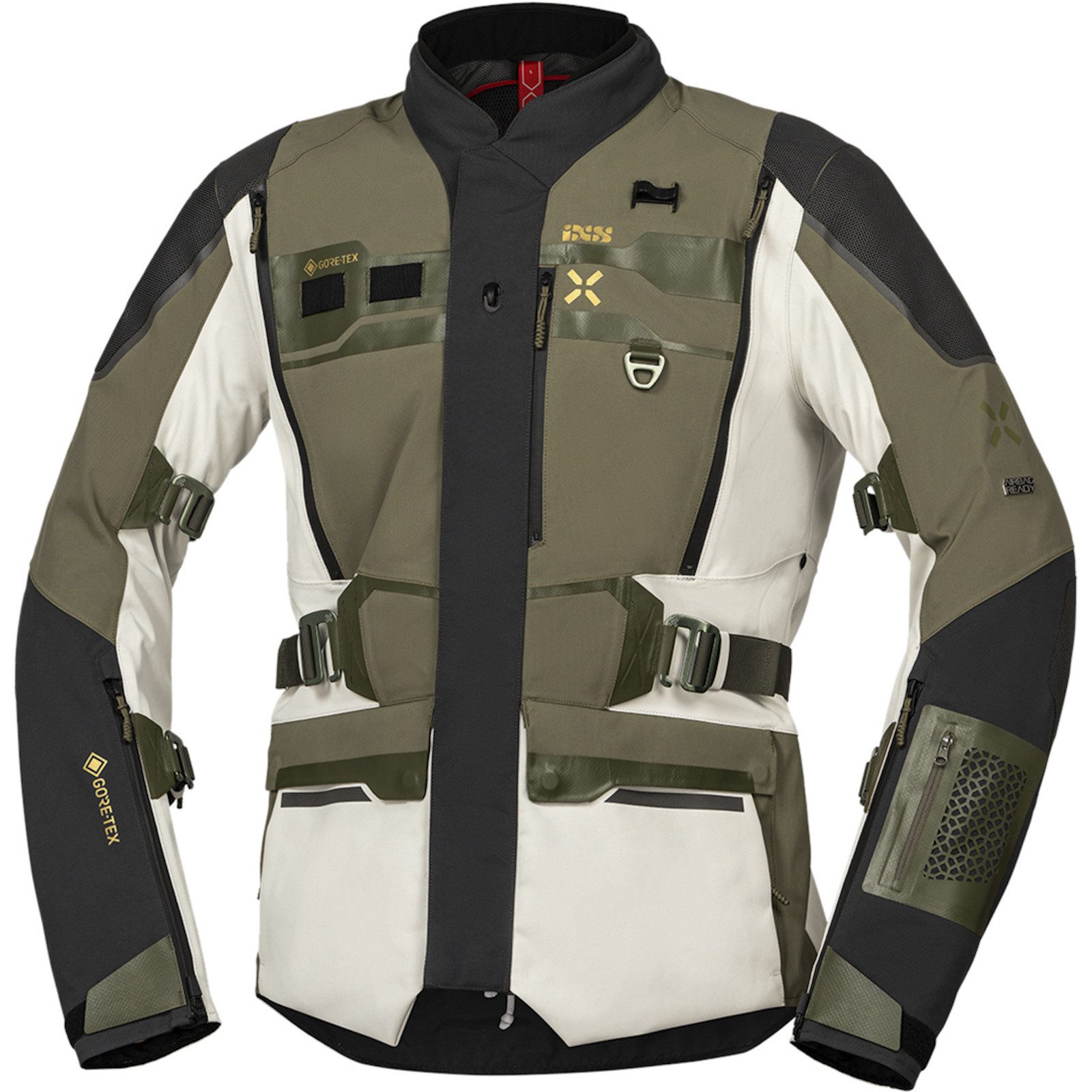 IXS Motorradjacke iXS Venture-GTX 1.0 Laminatjacke Grau / Oliv motorradjacke herren
