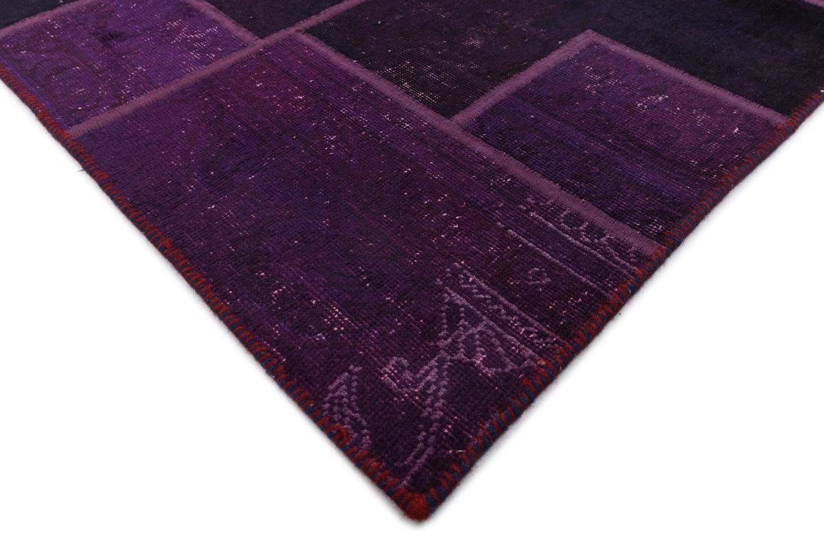 Orientteppich Patchwork 197x301 mm rechteckig, Höhe: Trading, Nain 5 Handgeknüpfter Orientteppich, Moderner
