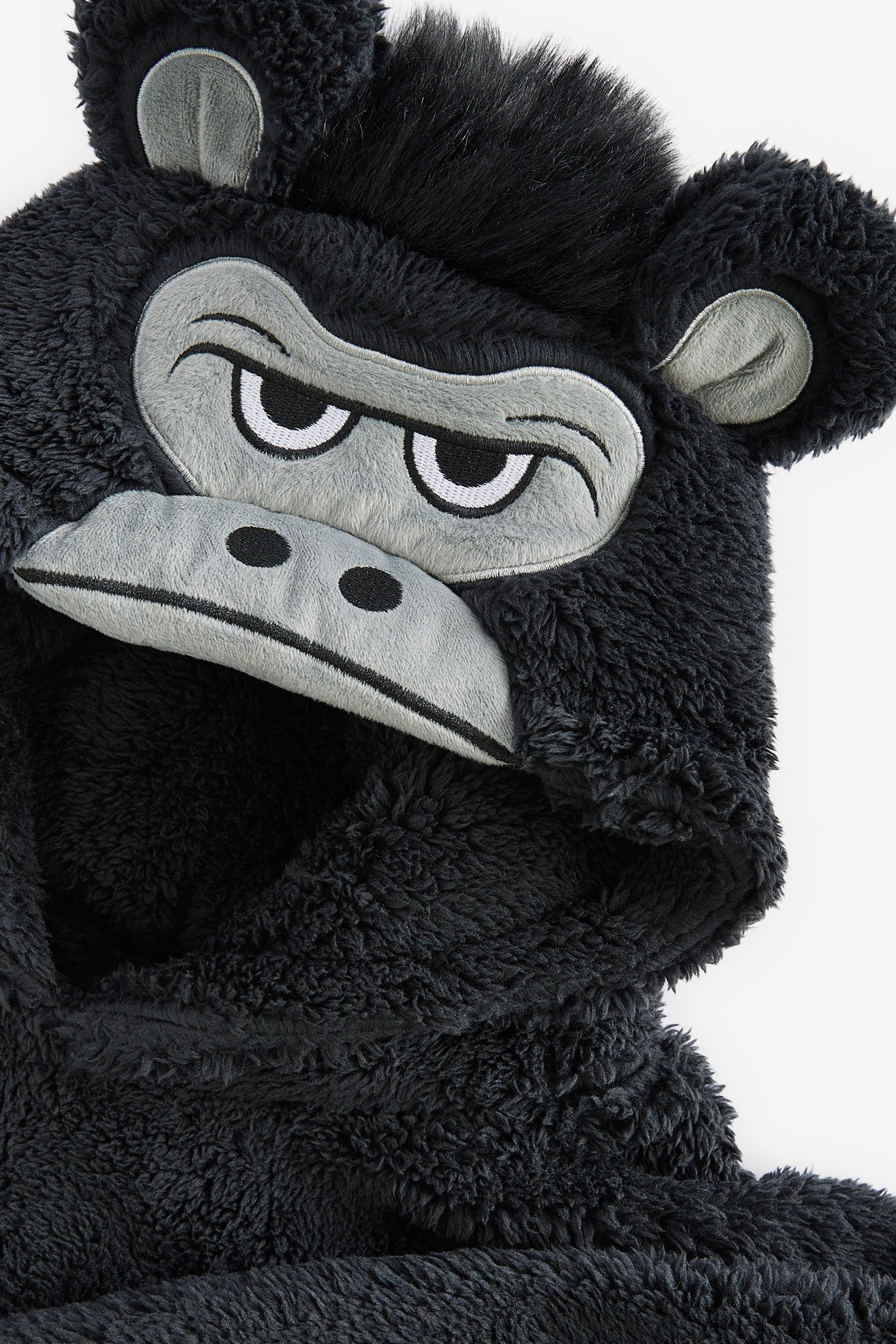 Black Decke Kapuze, Kinderbademantel mit Next Polyester Gorilla