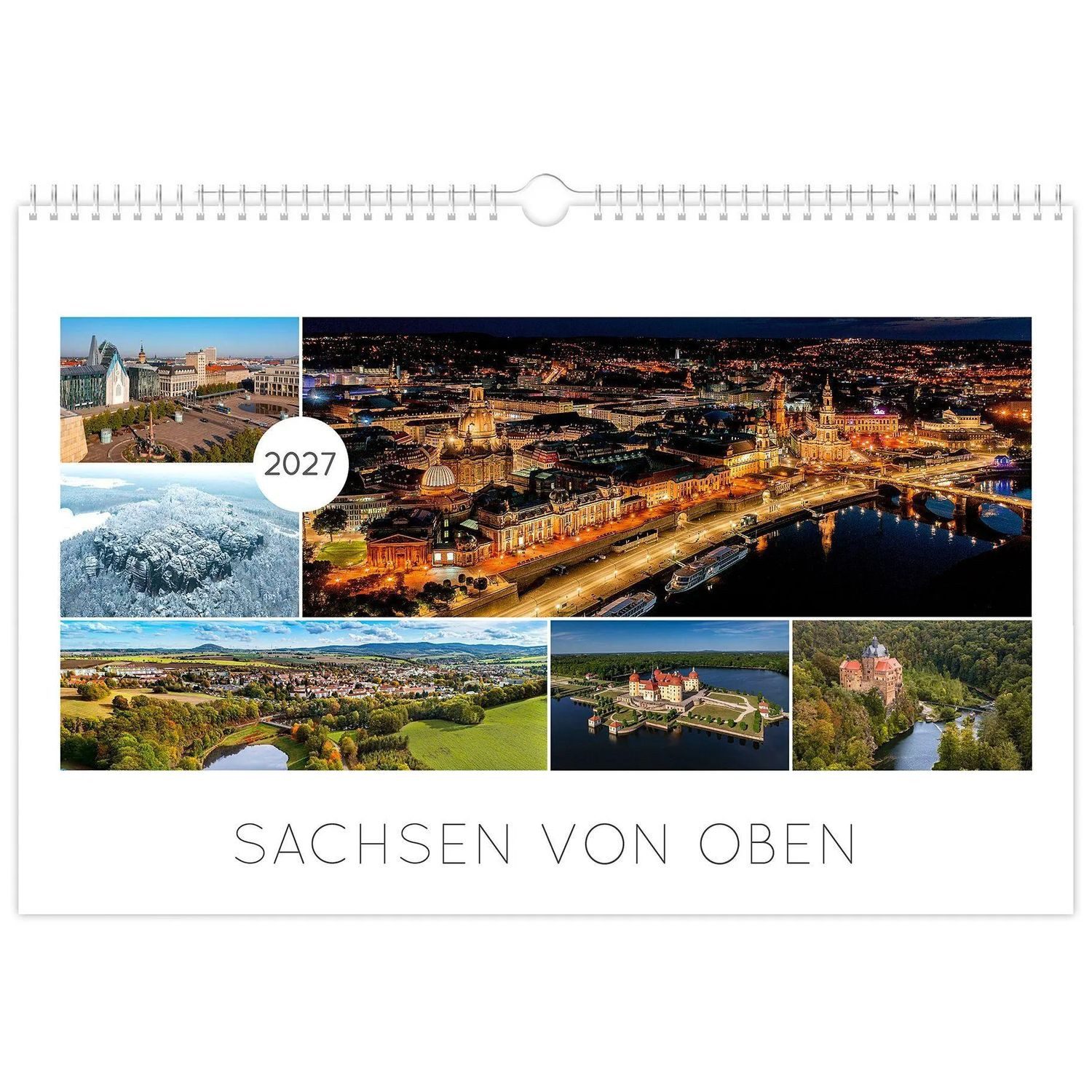 Wandkalender Kalender Sachsen von oben 2027 - Luftaufnahmen