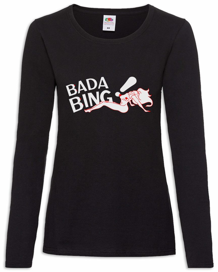 Urban Backwoods Langarmshirt Bada Bing Damen Langarmshirt The Logo Club Mafia Mobster Sopranos (1-tlg) Drama Mob TV Italian