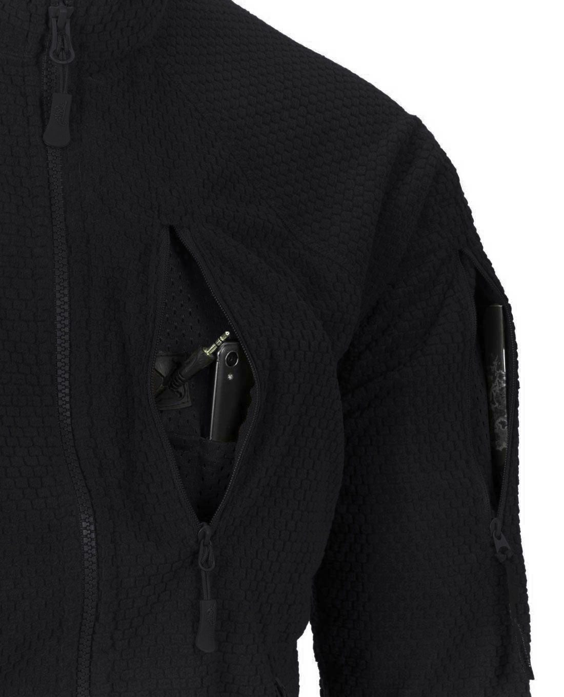 Helikon-Tex Fleecejacke ALPHA Tactical Jacket - Grid Fleece - Black – Bild 5 von 5