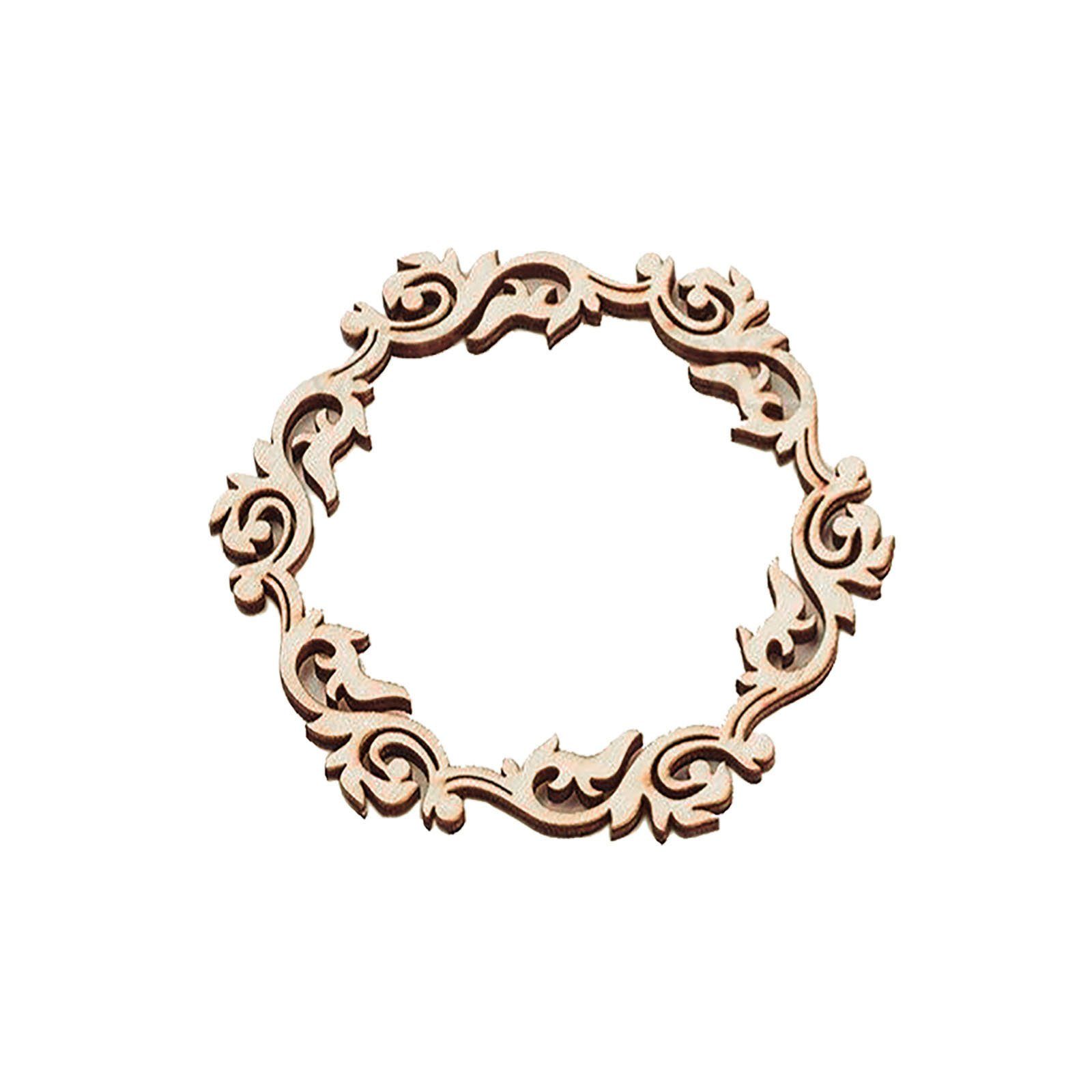 maDDma Streudeko Holzornamente Streudeko Variantenwahl, 5 Stück Rankenkreis