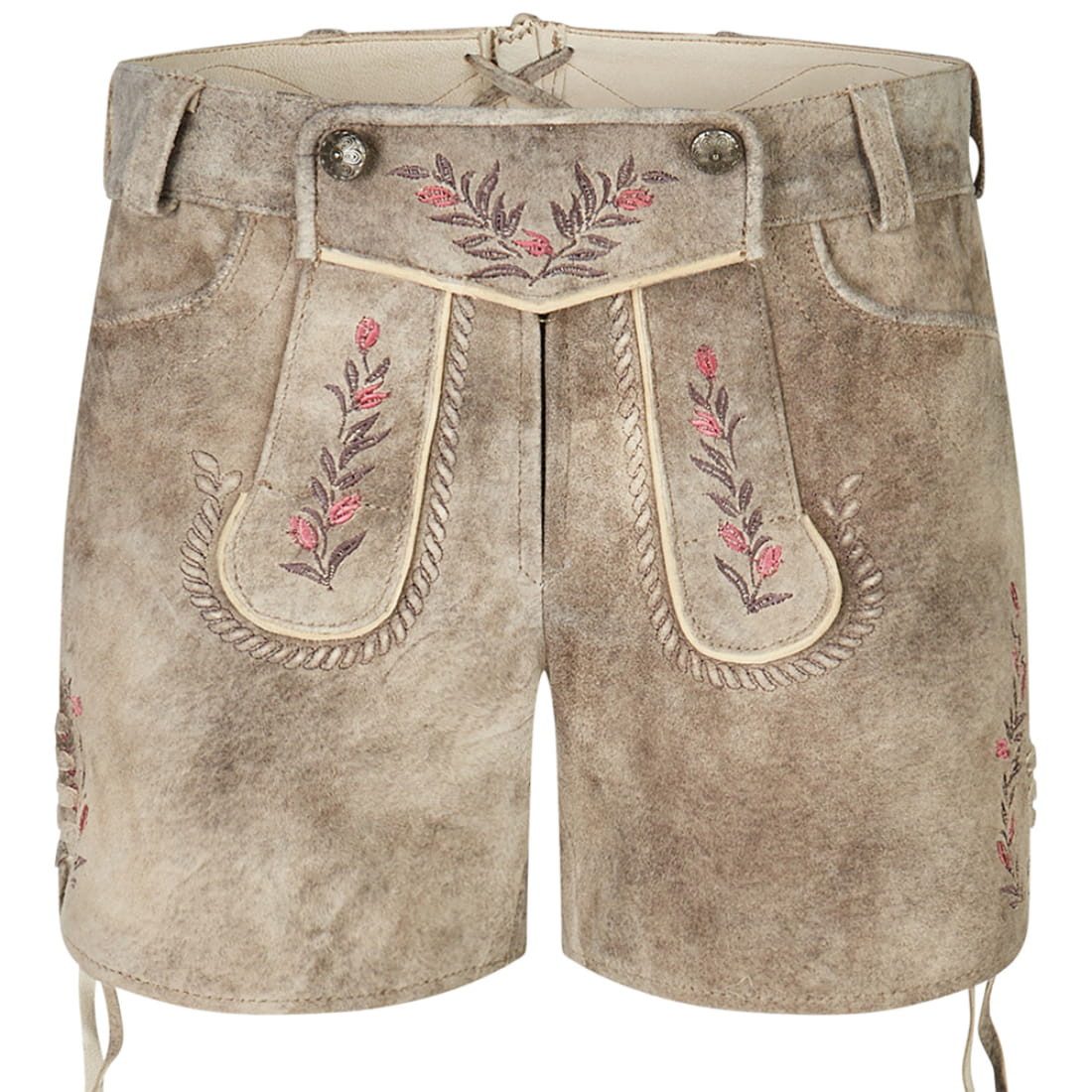 Spieth & Wensky Trachtenlederhose Lederhose Kleo quarz/St pink