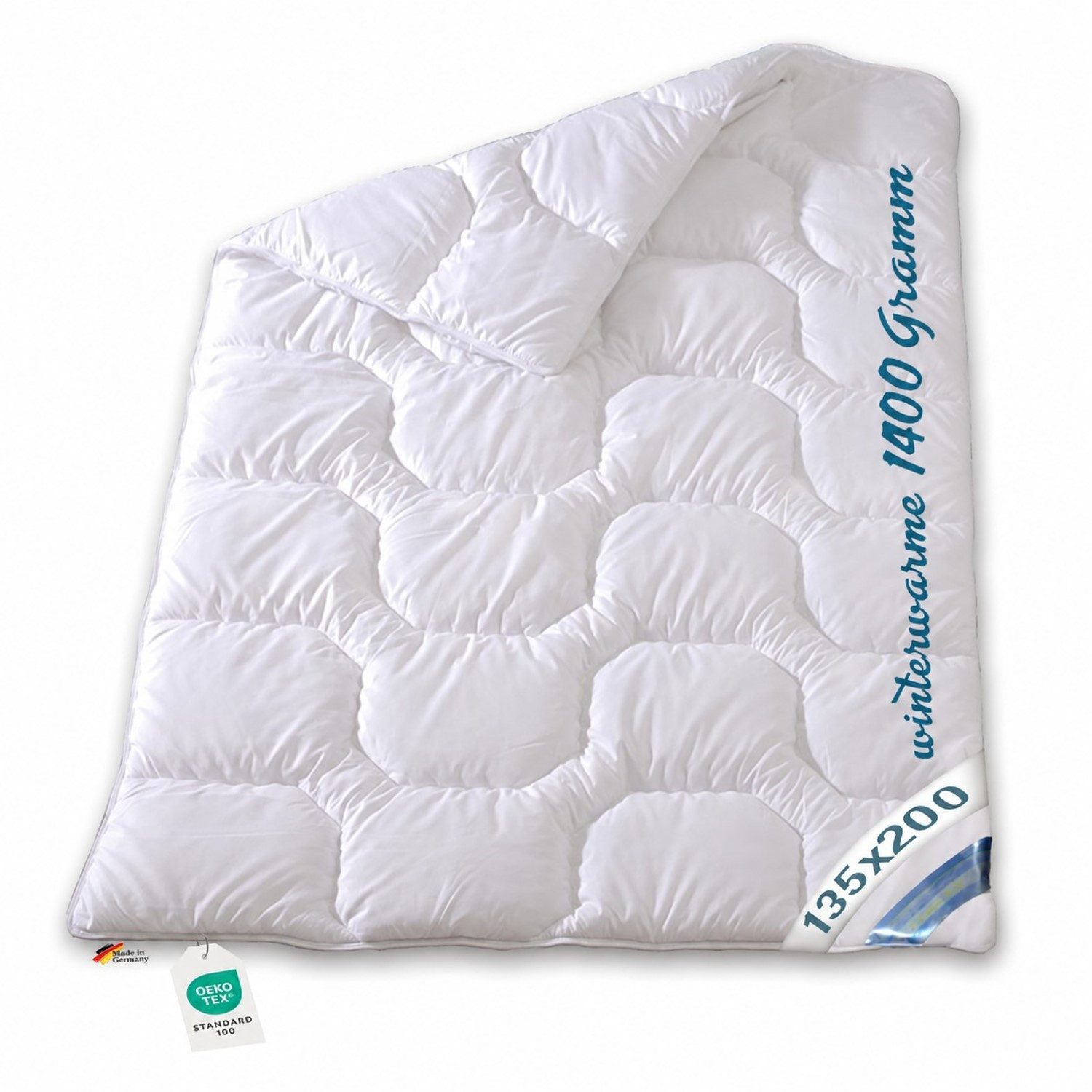 Garanta Kunstfaserbettdecke Extra warme Winter Bettdecke Duo Steppbett Baumwollbezug 135x200 95°, Füllung: 100% Funktionsfaser, Bezug: 100% Baumwolle, Waschbar bis 95°