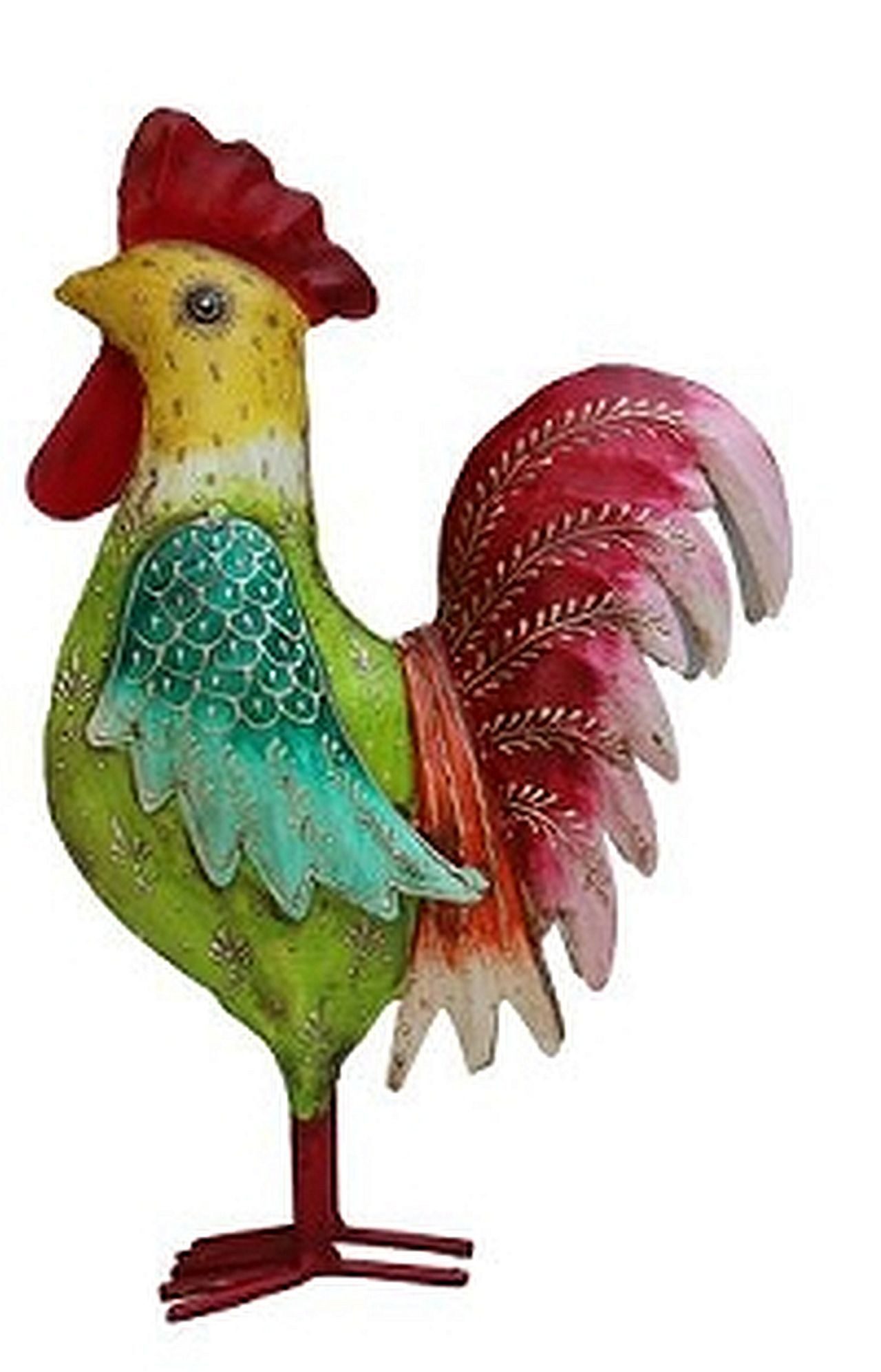 Exner GmbH Garten- & Wohnaccessoires Gartenfigur Garten-Hahn Garten-Deko Figuren 33 cm