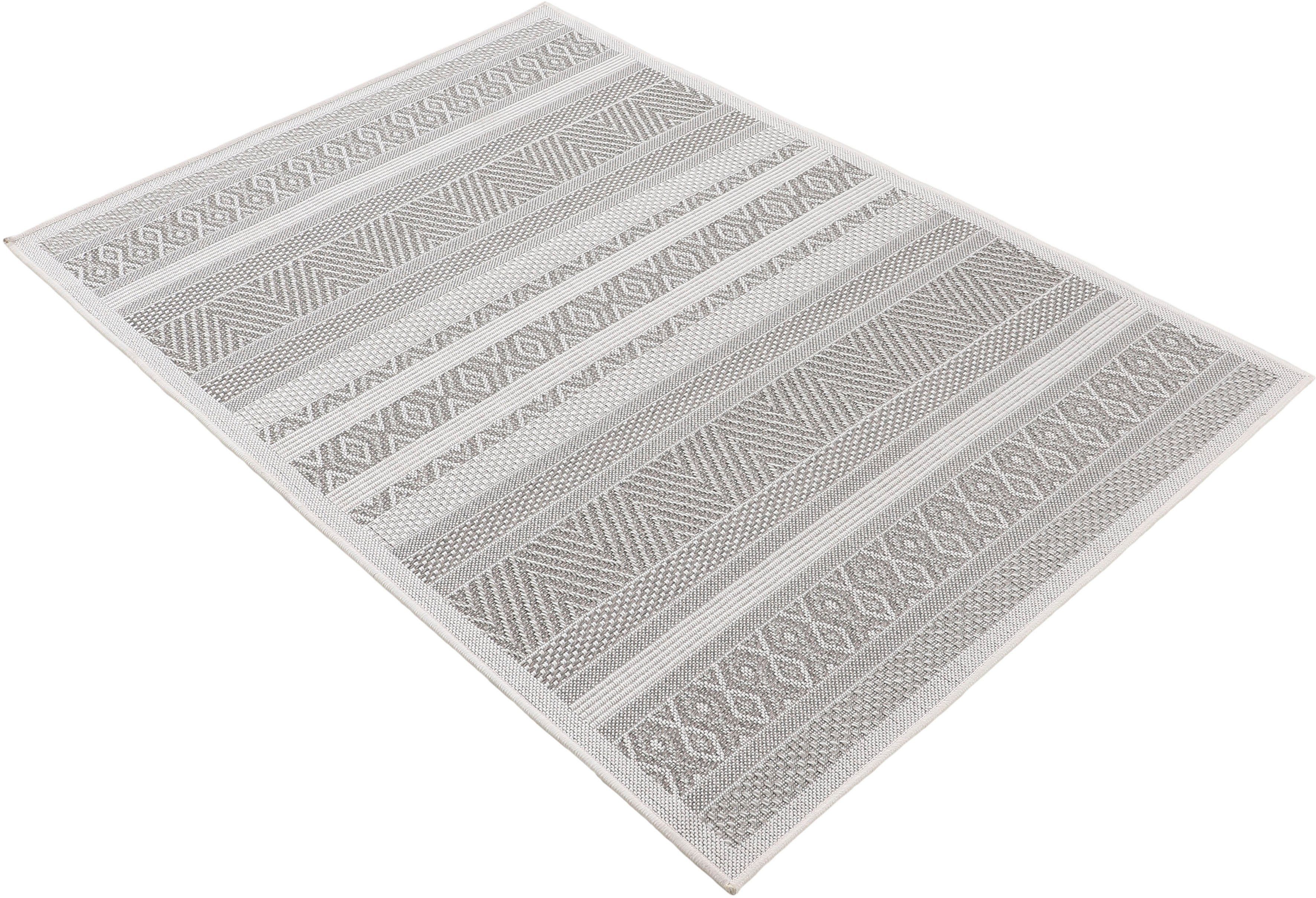 Teppich Boho 101, carpetfine, rechteckig, Höhe: 4 mm, robustes Flachgewebe, Sisal  Optik, UV-beständig, Außenbereich