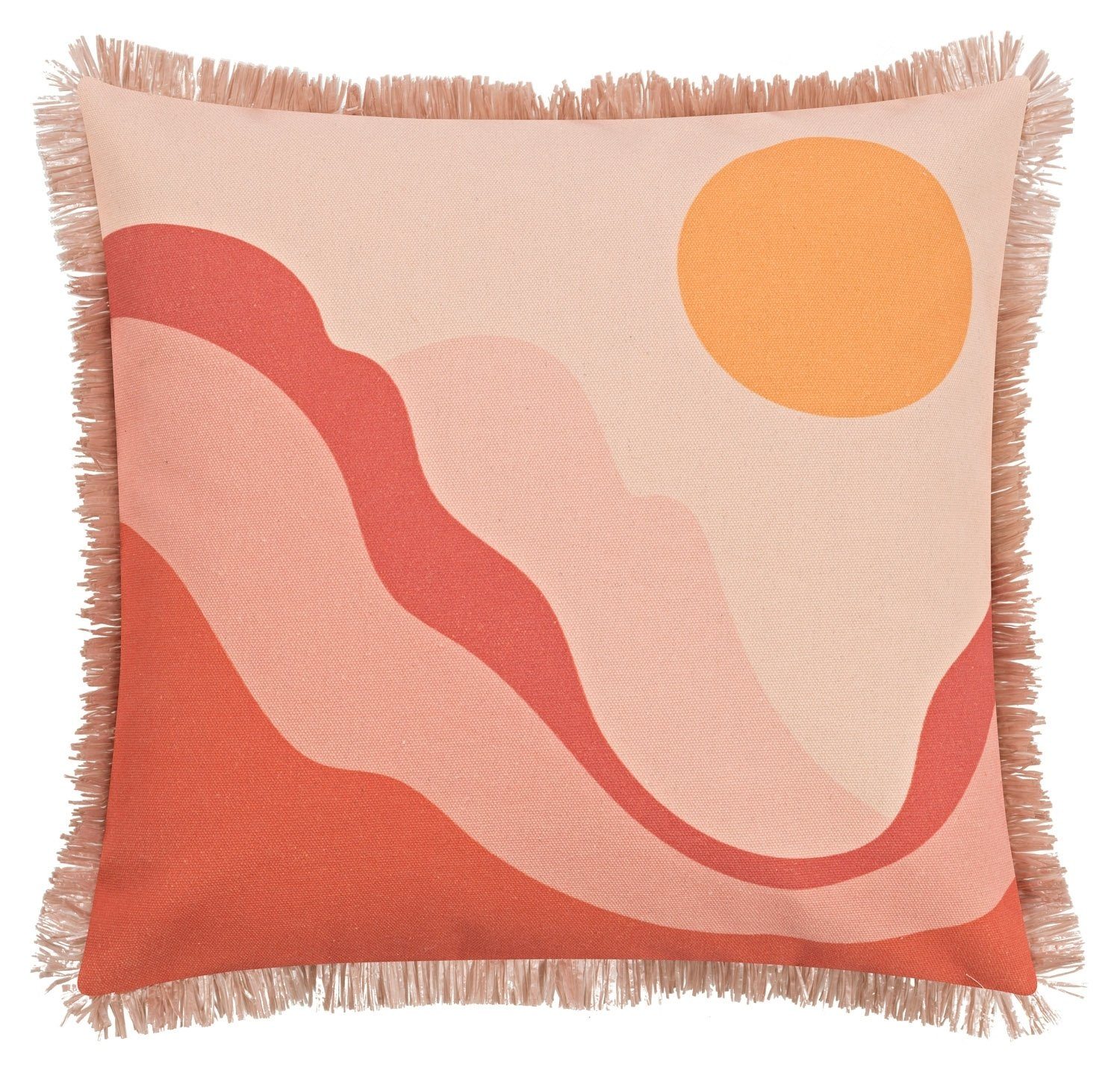 Kissenhülle SUNRISE, Rosa, Sonne, Baumwolle, 45 x 45 cm, Magma Heimtex (1 Stück)