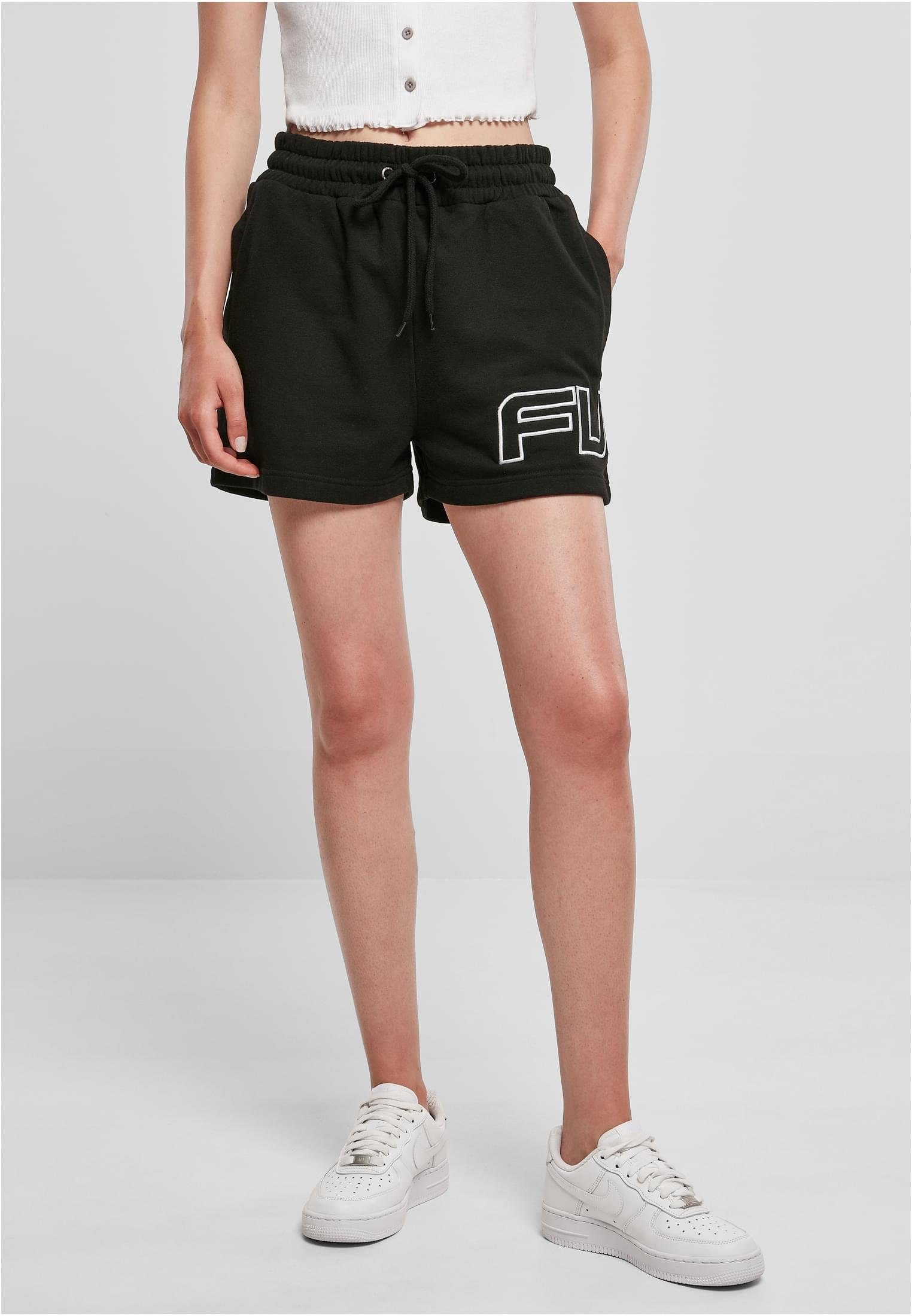 Fubu Stoffhose Damen FW222-018-2, Corporate Sweat Shorts black (1-tlg) | Stoffhosen