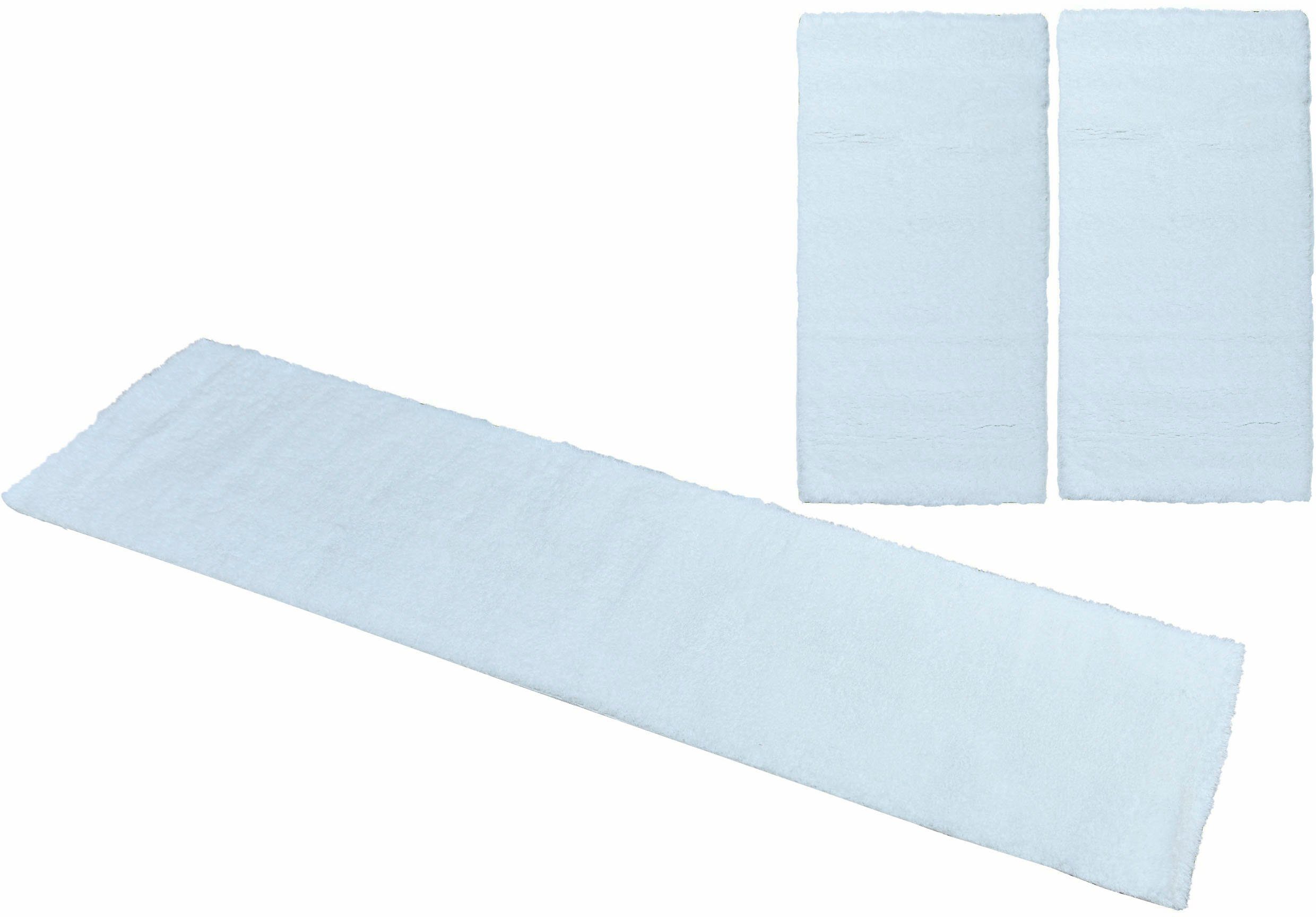 my home Bettumrandung Malin, Höhe 43 mm, (3-tlg), Hochflor, Shaggy, Uni-Far günstig online kaufen