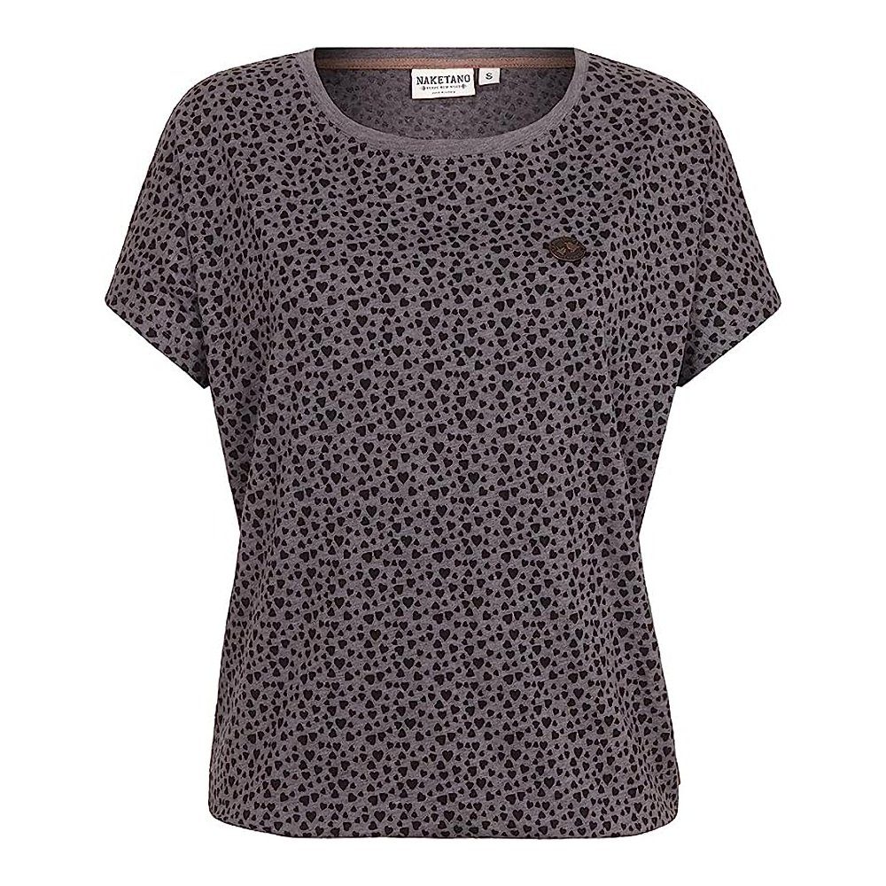 naketano T-Shirt Damen mit Herzen in grau oder blau