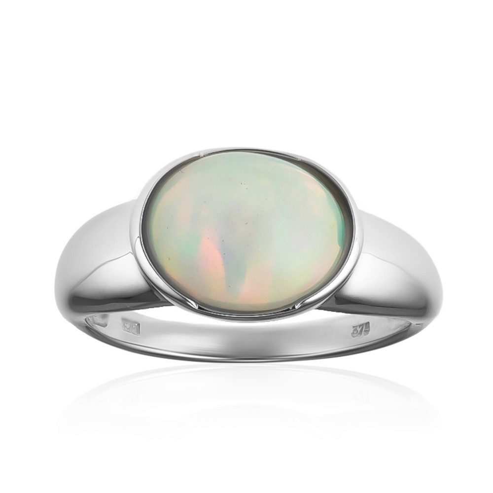 Cavill Solitärring Cavill 1,85ct Welo-Opal Ring 9K Weißgold Damen Echtschmuck modern (1-tlg)