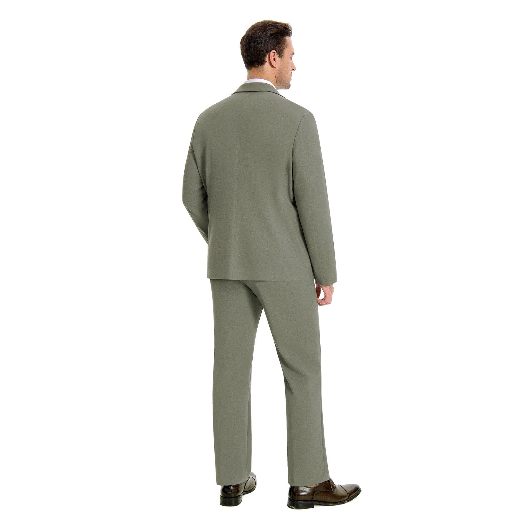 Allthemen Anzug (2 tlg) aus Stretchmaterial Herrenanzug elastisch Anzüge Regular Fit – Bild 5 von 5