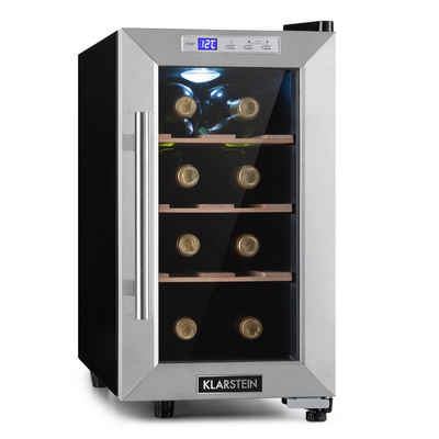 Klarstein Weinkühlschrank Reserva 8 Uno, für 8 Standardflaschen á 0,75l,Wein Flaschenkühlschrank Weintemperierschrank Weinschrank Kühlschrank