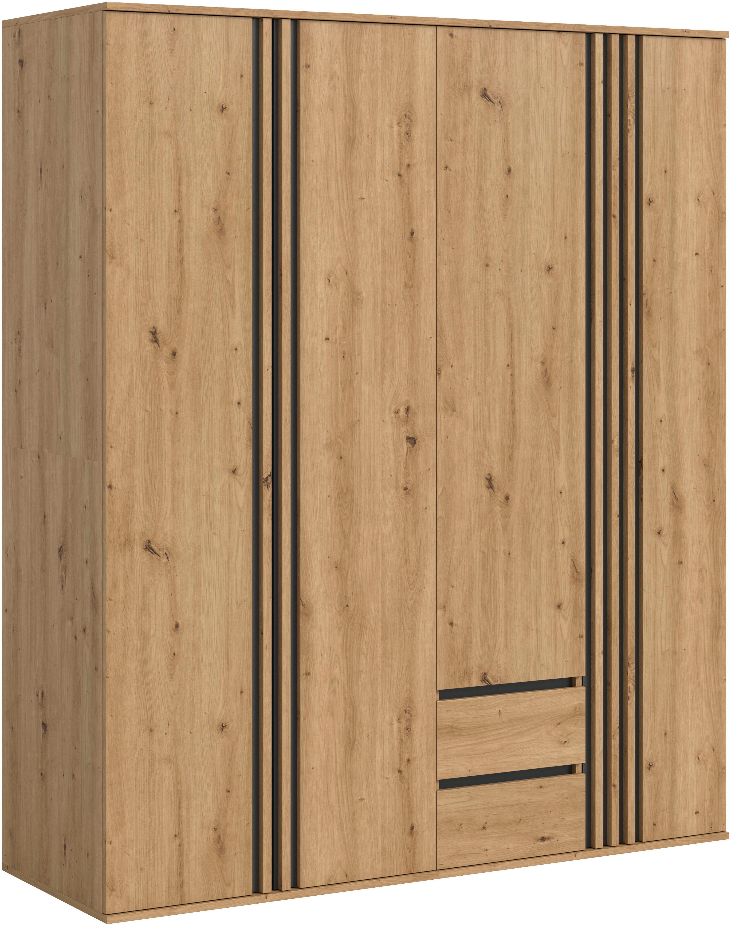 Home affaire Schrank-Set ALVA, in den Breiten 160 & 240 cm, Paneeloptik, Schlafzimmerschrank, (wähle den beste Schrank Kombination, individuell platzierbar), Kleiderschrank Kombination, bestehend aus: 2 Schränken á 80 cm Breite