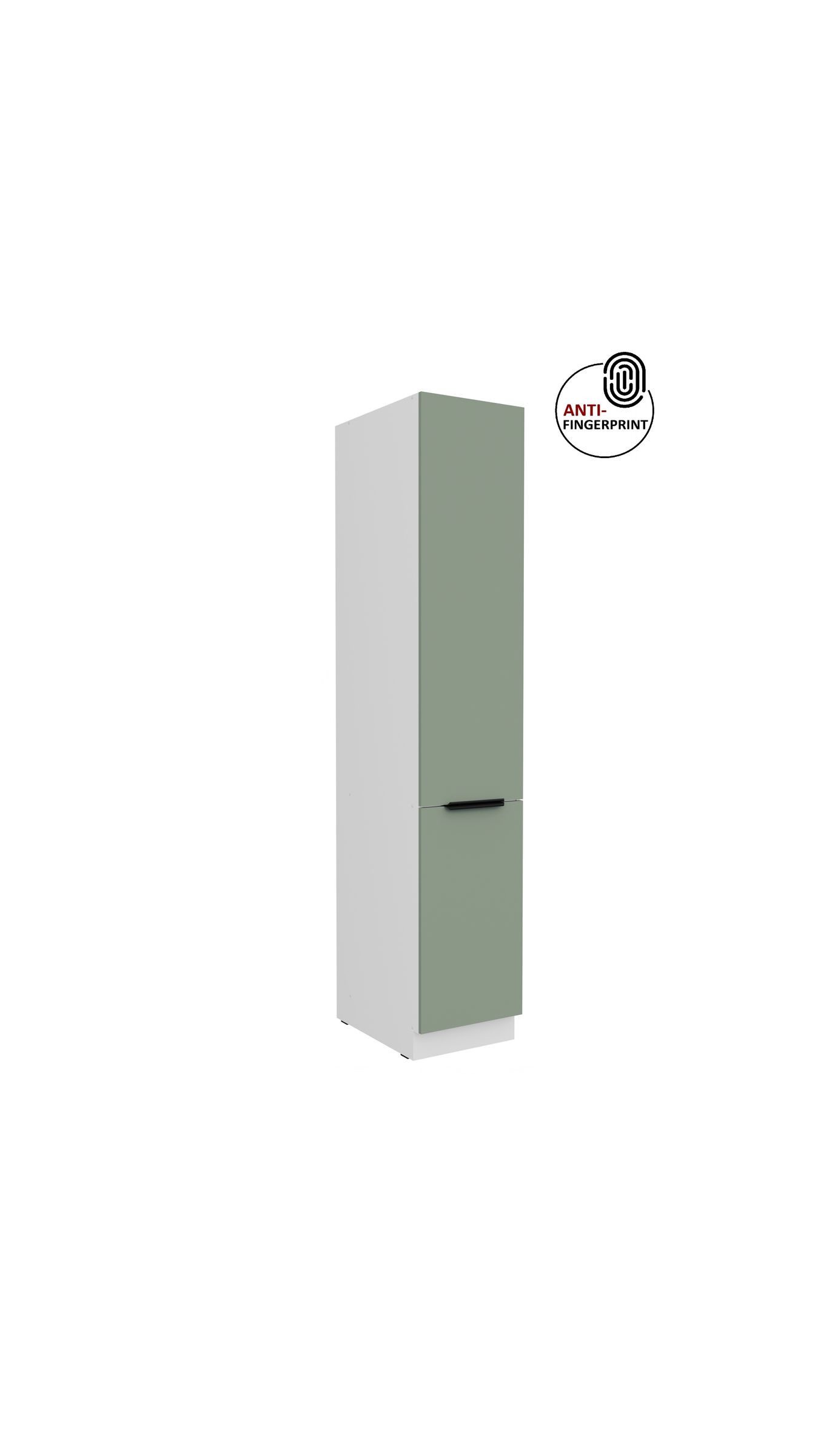Küchen-Preisbombe Hochschrank 40 cm Küche ARIA Aquamarin ultra matt Anti Fingerprint Küchenzeile