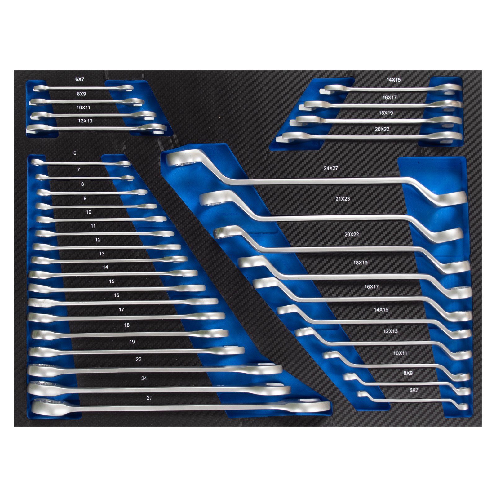 TRUTZHOLM Werkzeugset Profi Werkstattwagen Einlage blau Ringschlüssel Mauls günstig online kaufen