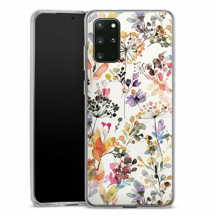 DeinDesign Handyhülle Blume Muster Pastell Wild Grasses Samsung Galaxy S20 Plus 5G Silikon Hülle Bumper Case Handy Schutzhülle