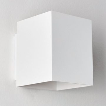 hofstein Wandleuchte »Albe« Wandlampe aus Metall in Weiß, ohne Leuchtmittel, moderne mit Lichteffekt, 1xG9, Cube/Innen mit Up & Down-Effekt
