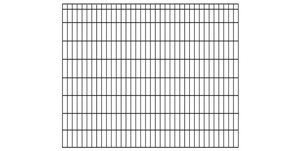 KRAUS Doppelstabmattenzaun DinoPro DS60x40, anthrazit, 160 cm hoch, 2