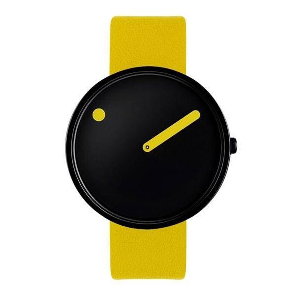 Quarzuhr PICTO Uhr Lederarmband gelb 43388-6120B