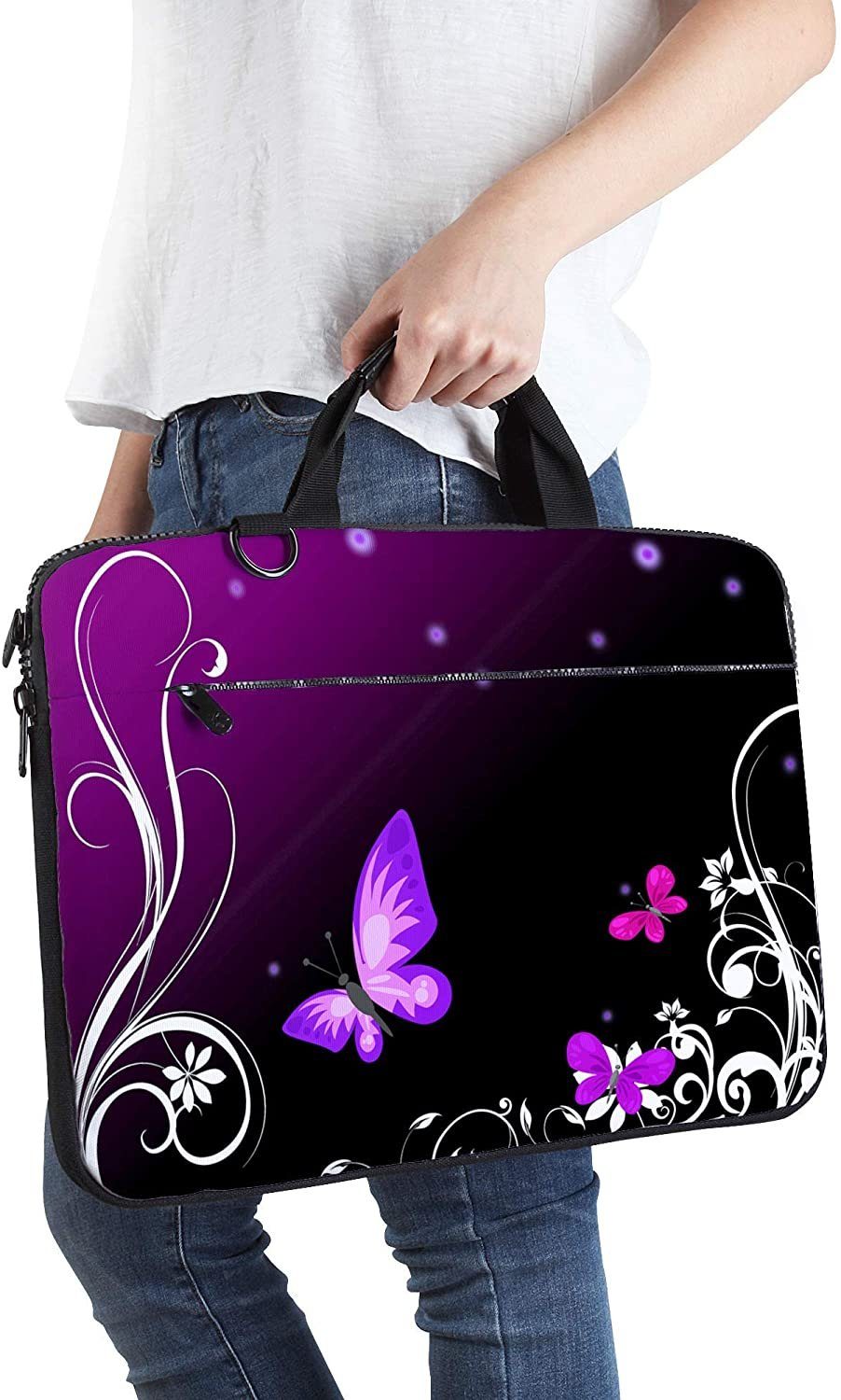 MAXLVL Laptoptasche 15.6 / 17.3 Zoll (Notebooktasche aus Canvas mit Zubehörfach), Schmutz- & Wasserabweisend – Bild 3 von 5