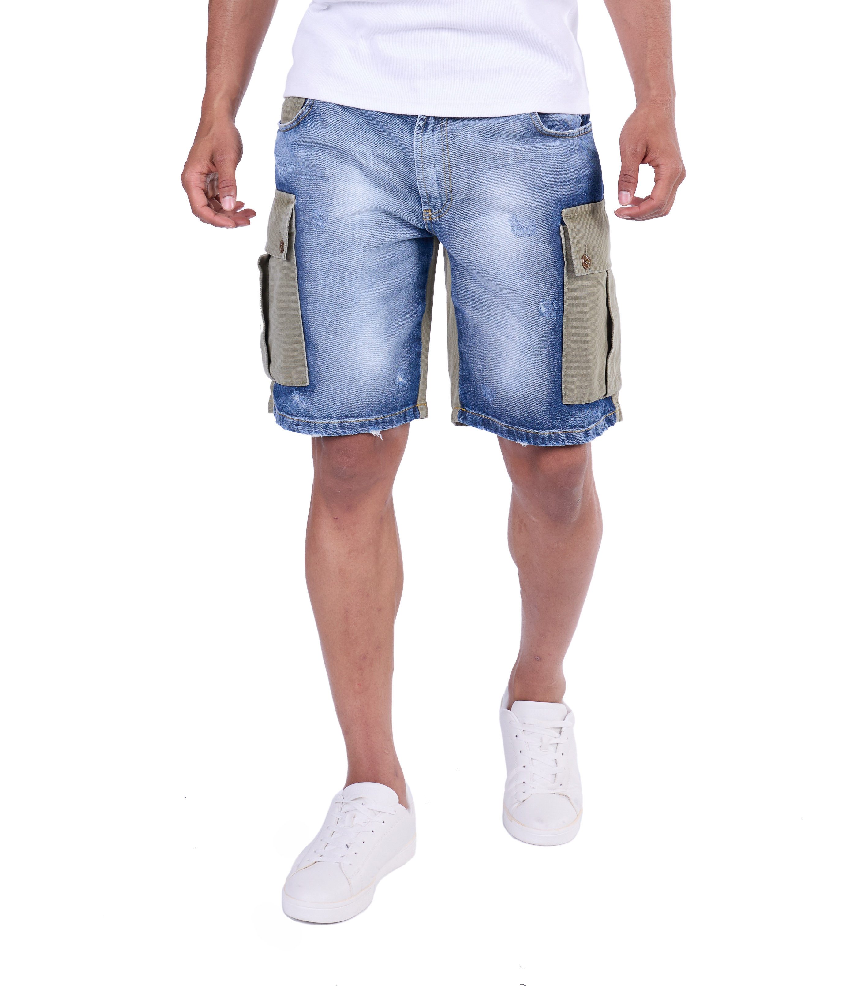 KINGZ Caprihose KINGZ Urban Herren Baggy Джинсы Short Blau S