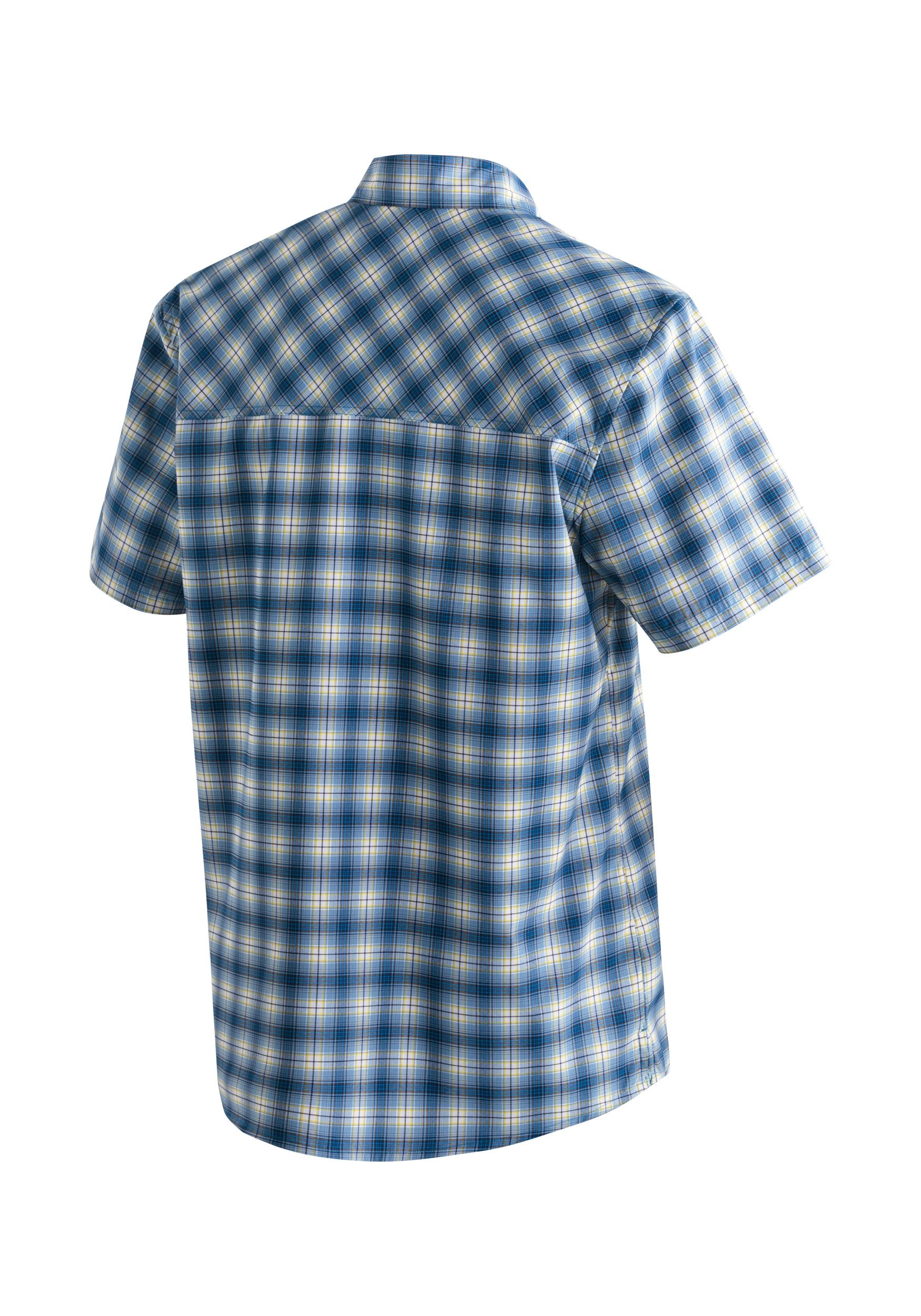 Maier Sports Funktionshemd Kasen S/S M blue check günstig online kaufen