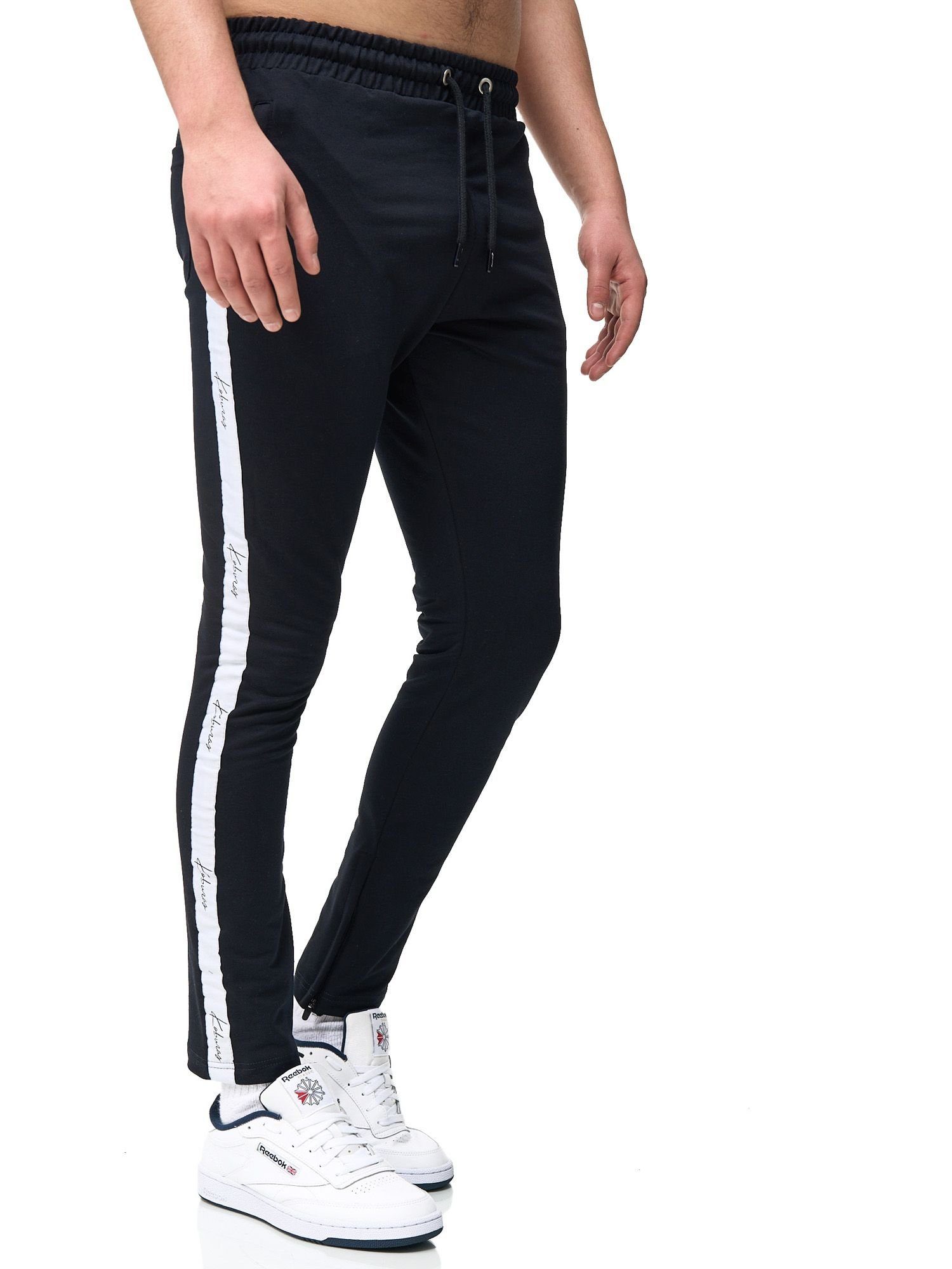 John Sport Weiss Jogginghose JKCO-KO- Männer Trainingshose Kayna Trainingshose Sweatpants, 1-tlg) Casual hose Fitness Navy Jogginghose (Sporthose Sweatpants Herren Freizeit