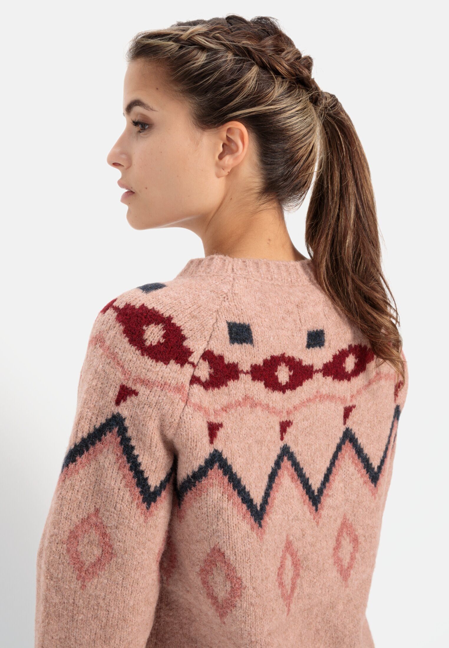 camel active Norwegerpullover mit Norwegermuster Langarm Rundhals