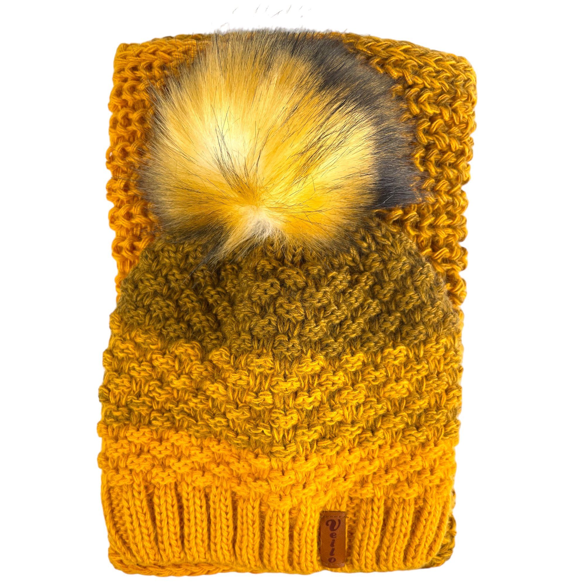 Taschen4life Bommelmütze Damen Mütze & Schal Set 36.64 (2 teilig, gestrickt günstig online kaufen