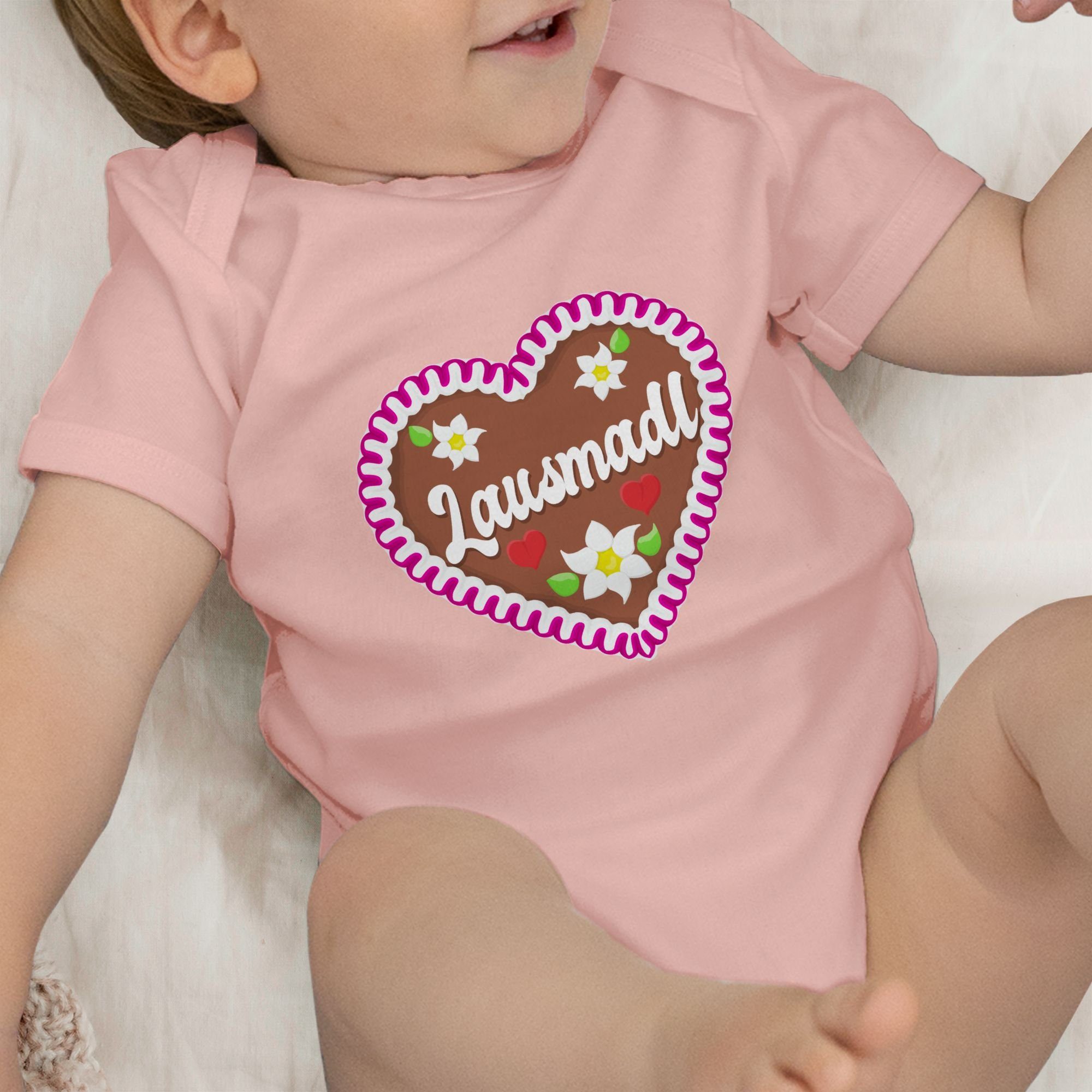 Outfit Lebkuchenherz für Mode Baby Lausmadl Shirtracer Babyrosa Shirtbody 1 Oktoberfest