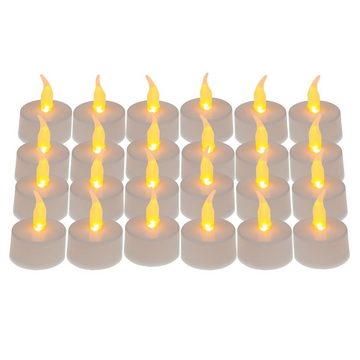 Idena LED-Kerze Idena 50023 - LED Teelichter, 24 Stück, elektrische Kerzen mit flacker